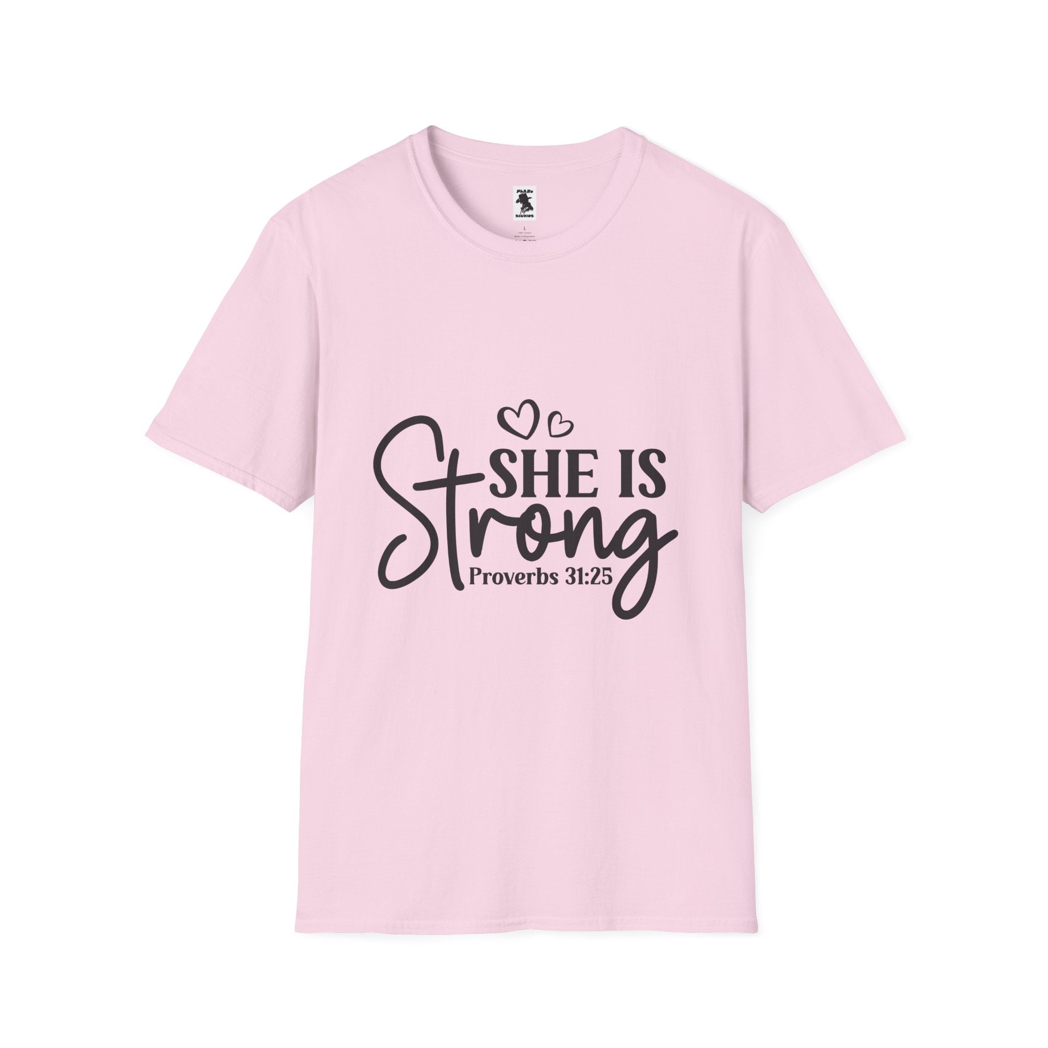 She Is Strong Proverbs 31:25 Unisex Softstyle T-Shirt