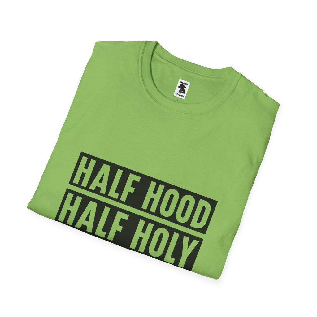 Half Hood Half Holy Unisex Softstyle T-Shirt - Pray with Me Graphic Tee