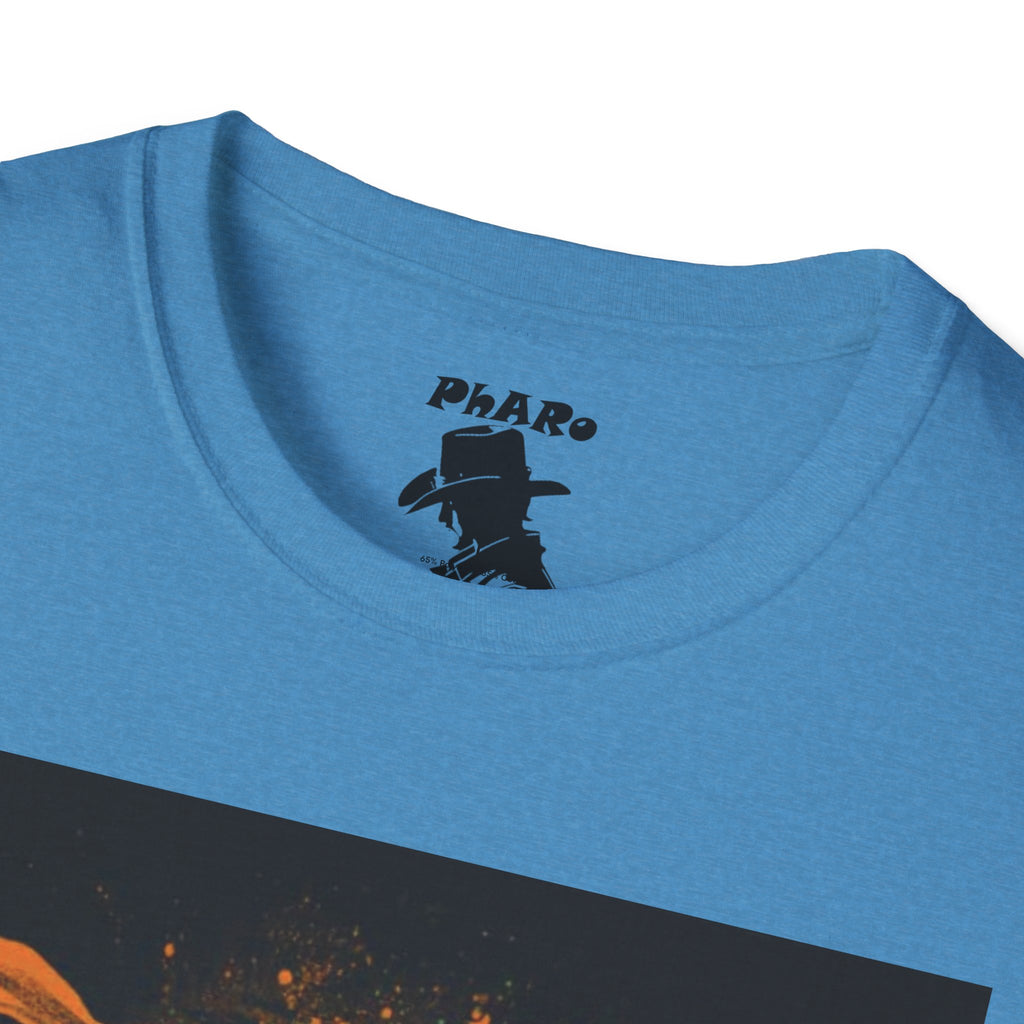 Bold Graphic Unisex T-Shirt - Edgy Design with Orange and Green Elements