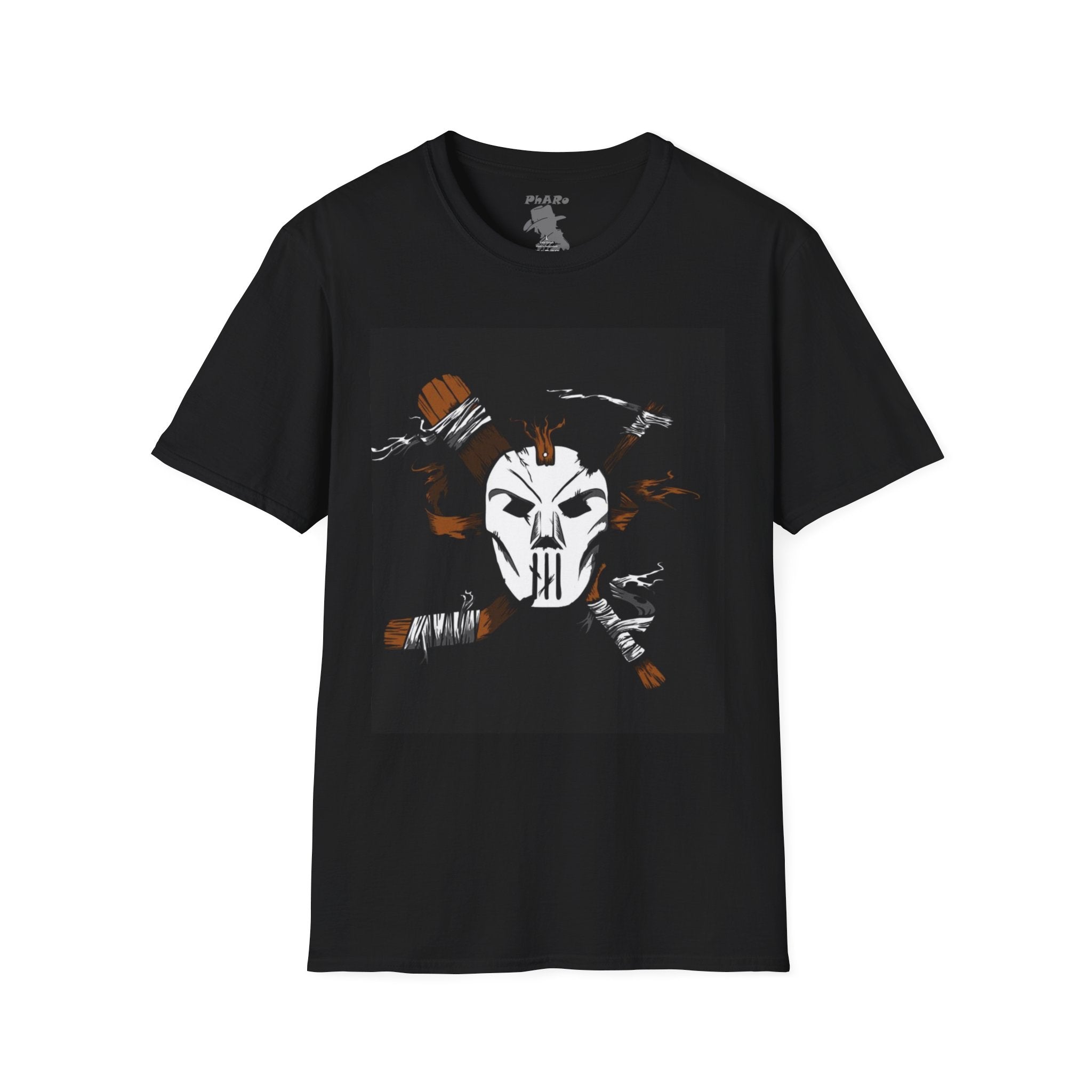 Unisex Softstyle T-Shirt - Bold Casey Jones Hockey Mask Design