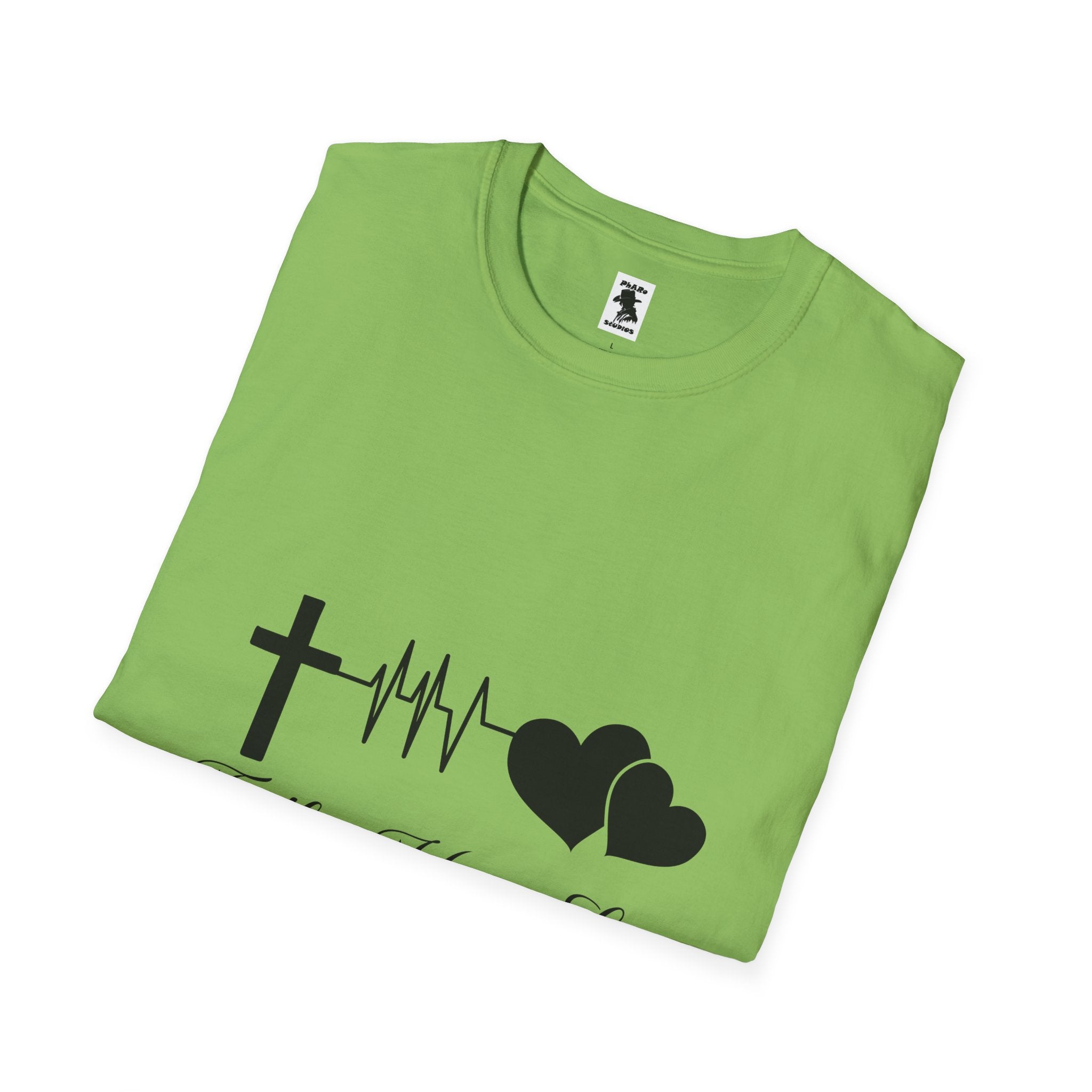 Faith Hope Love Unisex Softstyle T-Shirt - Inspirational Graphic Tee