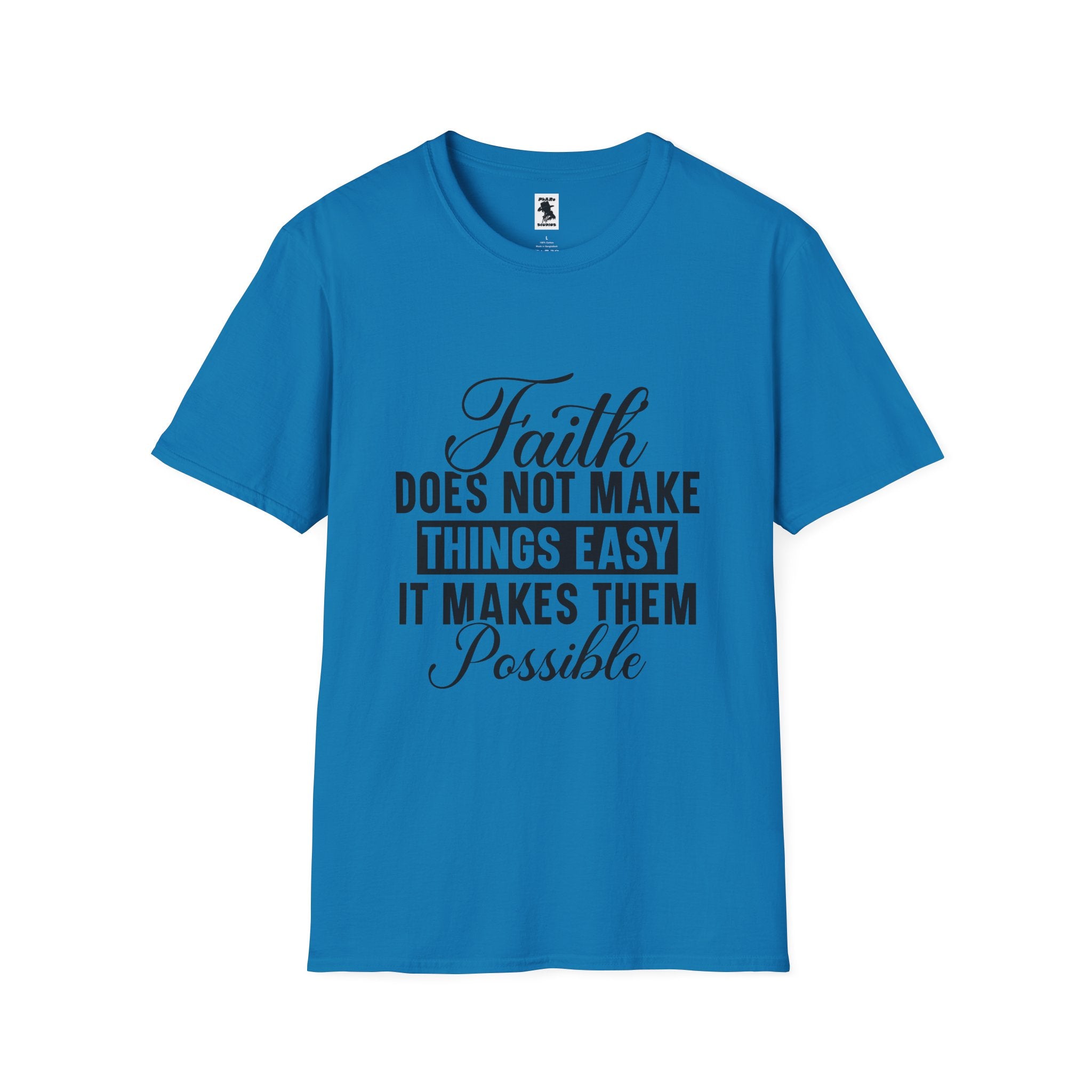 Inspirational Faith T-Shirt: 'Faith Makes Things Possible' - Unisex Softstyle Tee