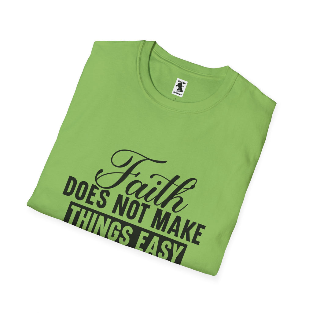 Inspirational Faith T-Shirt: 'Faith Makes Things Possible' - Unisex Softstyle Tee