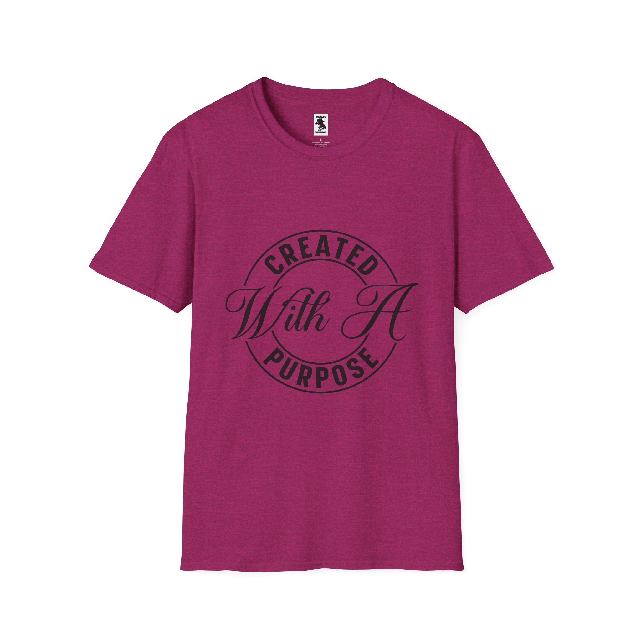 Inspirational Unisex Softstyle T-Shirt - 'Created With A Purpose'