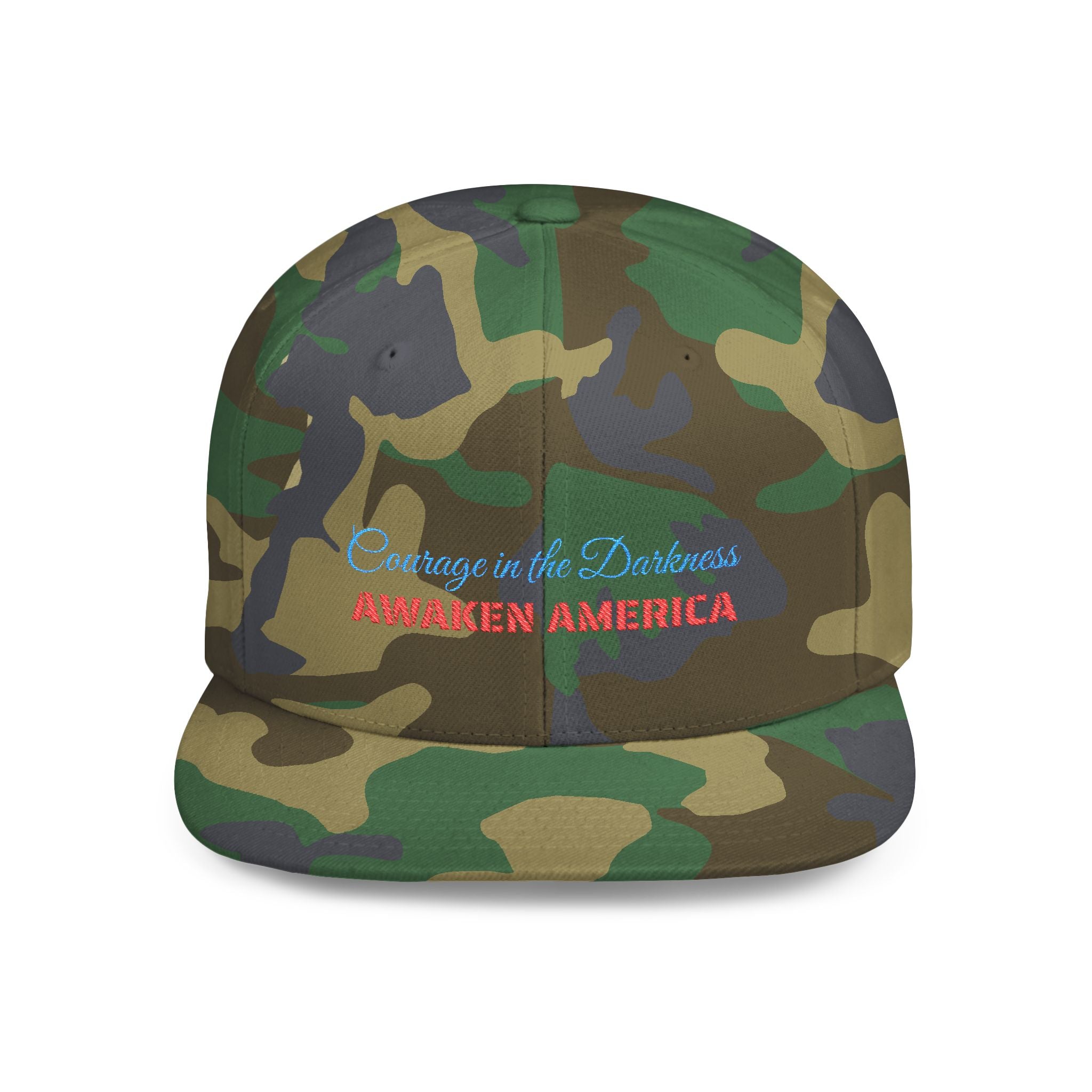 Courage in the Darkness Snapback Hat, Adjustable Cap for Outdoor Events, Casual Streetwear, Gift for Friends, Patriotic Apparel