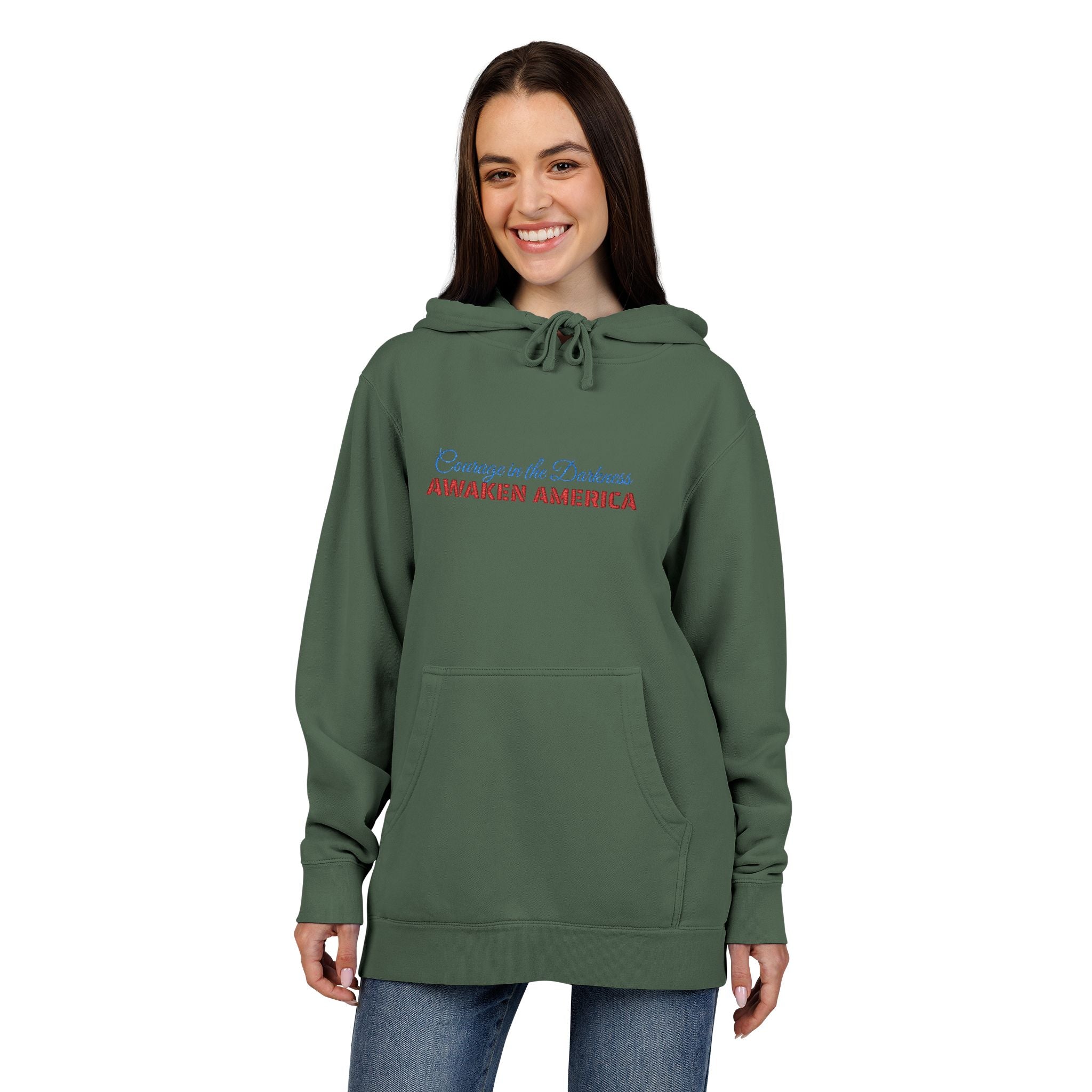 Courage in the Darkness Cozy Embroidered Hoodie for Casual Style, Perfect Gift for Birthdays, Holidays, or Casual Outings, Unisex Fashion, Comfortable Wear