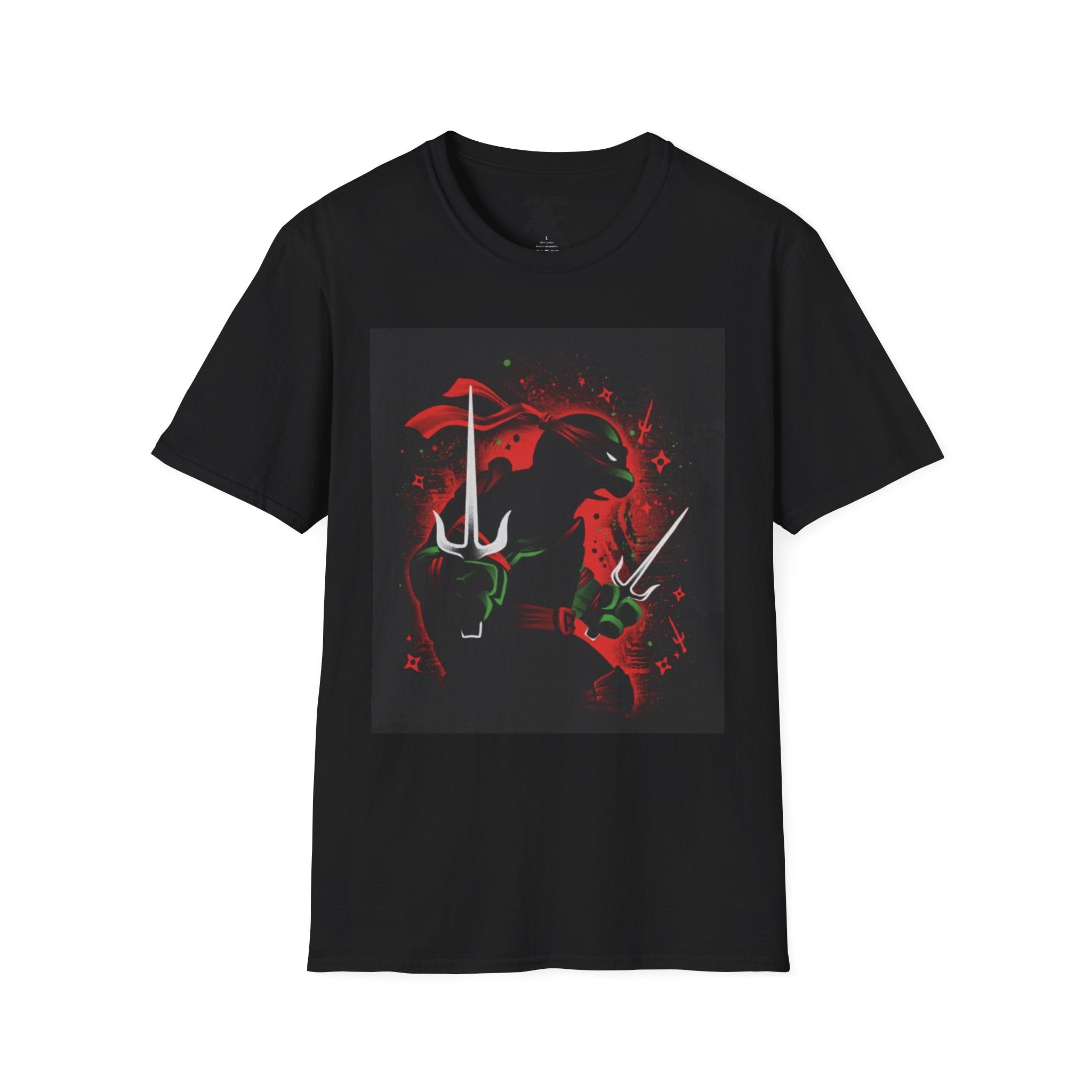 Bold Graphic Unisex T-Shirt - Edgy Design with Red and Green Elements