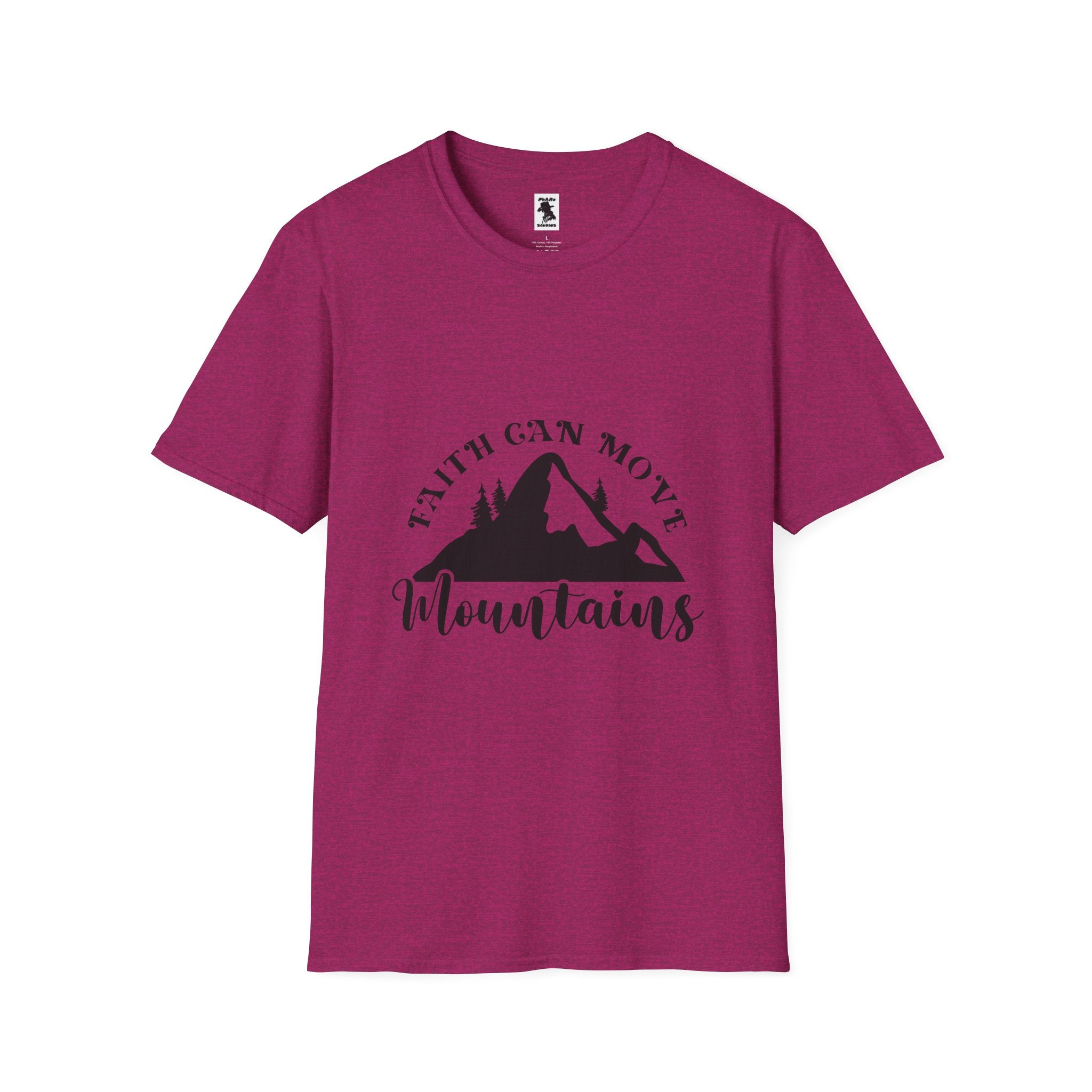Inspirational Unisex Softstyle T-Shirt - 'Faith Can Move Mountains'