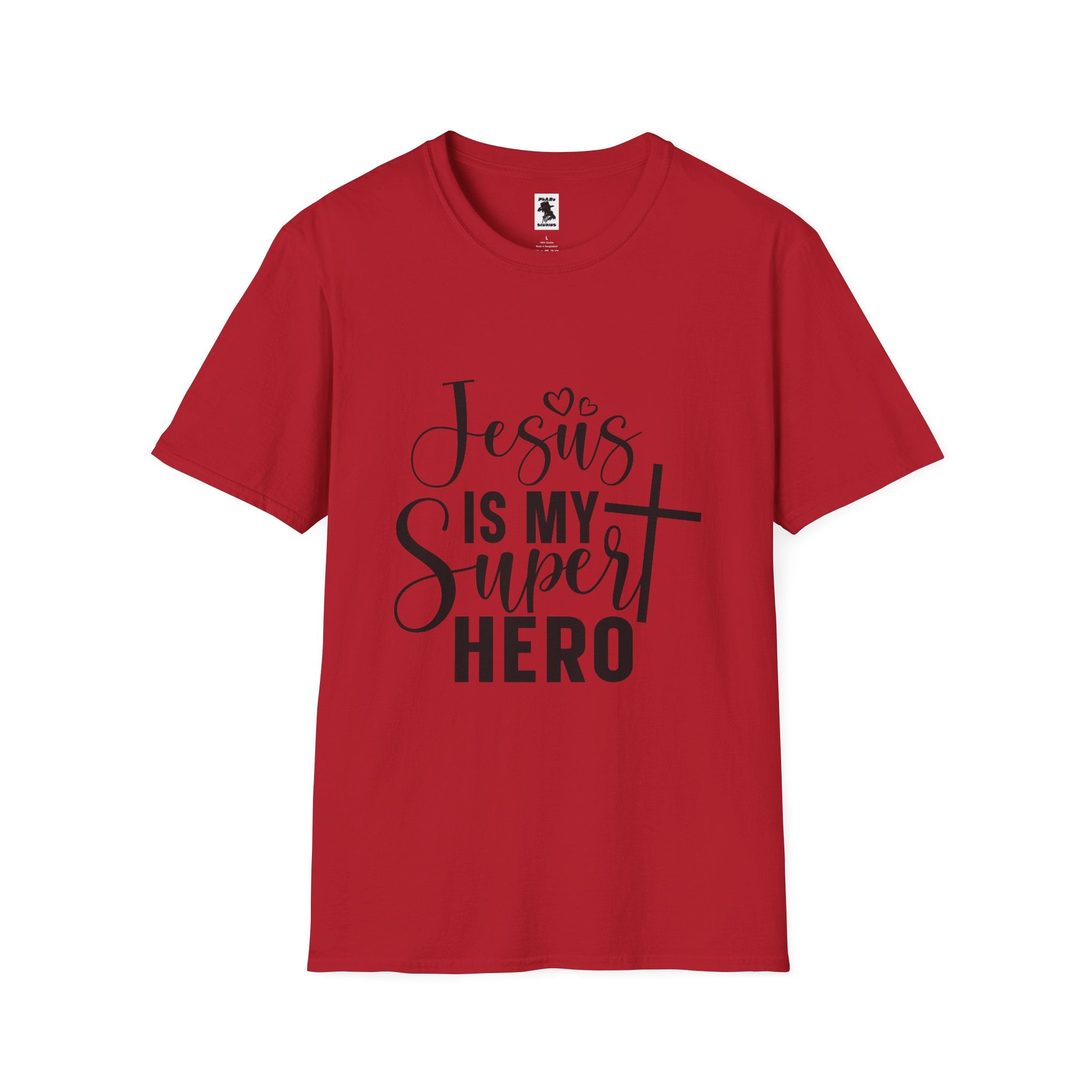 Unisex Softstyle T-Shirt - 'Jesus is My Superhero' Inspirational Tee