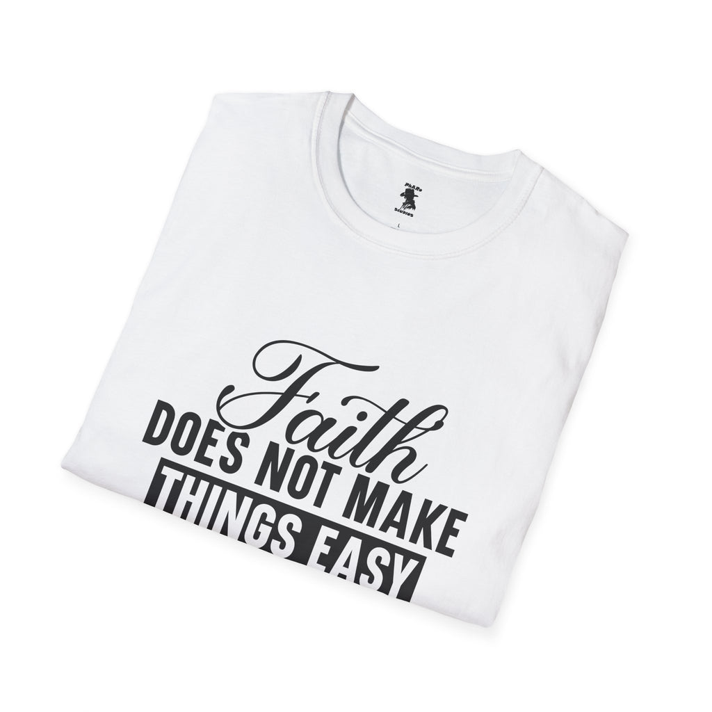 Inspirational Faith T-Shirt: 'Faith Makes Things Possible' - Unisex Softstyle Tee