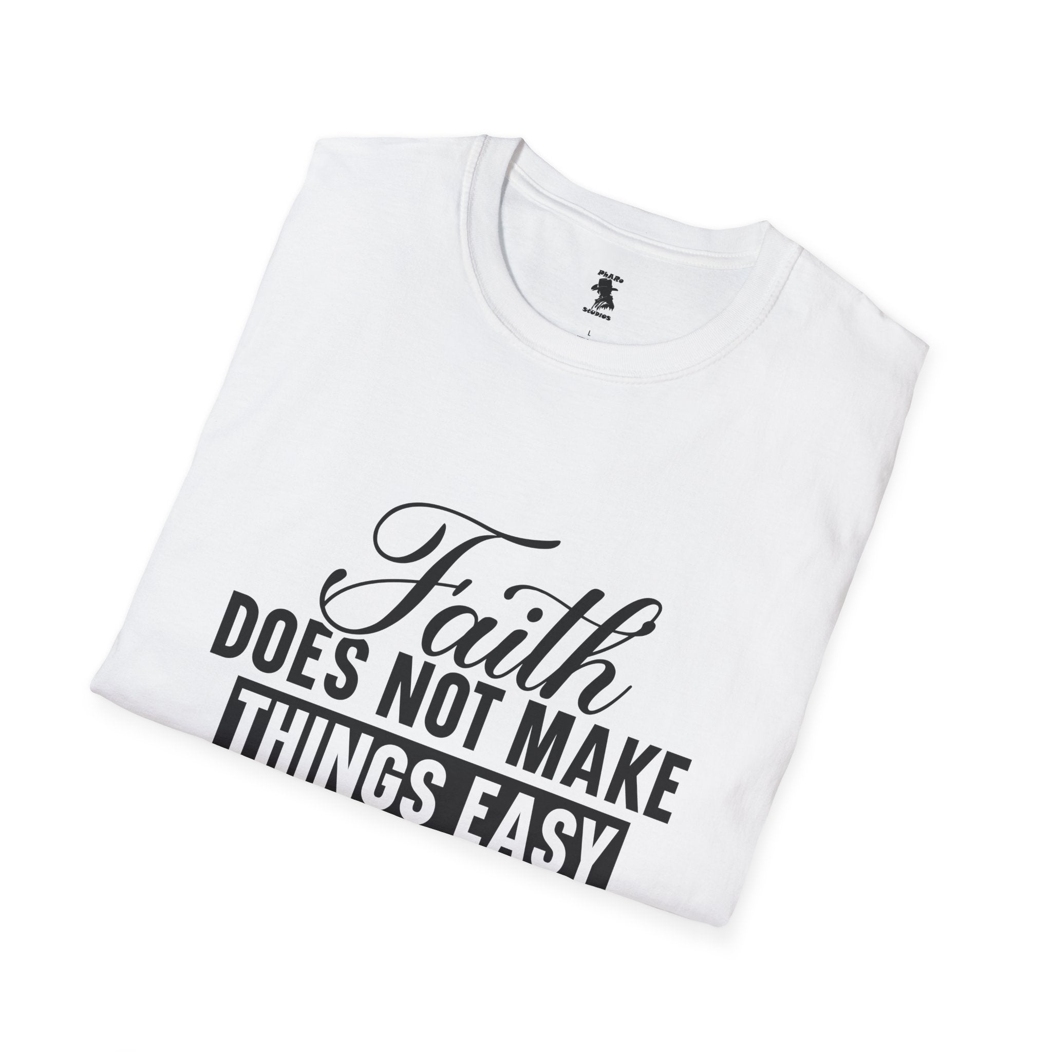 Inspirational Faith T-Shirt: 'Faith Makes Things Possible' - Unisex Softstyle Tee