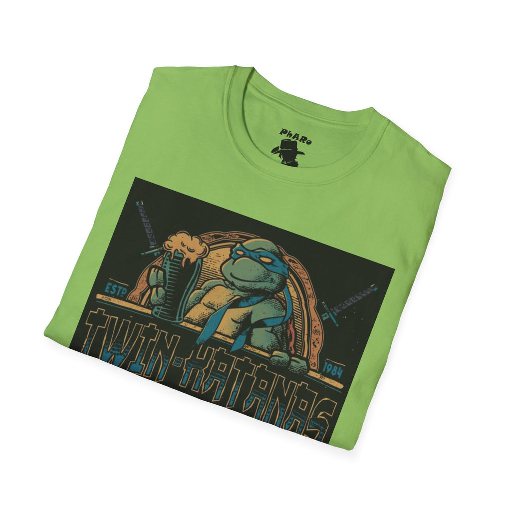 Retro Ninja Turtles T-Shirt - Twin Katanas Design