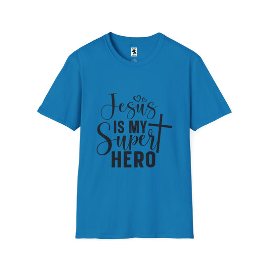 Unisex Softstyle T-Shirt - 'Jesus is My Superhero' Inspirational Tee