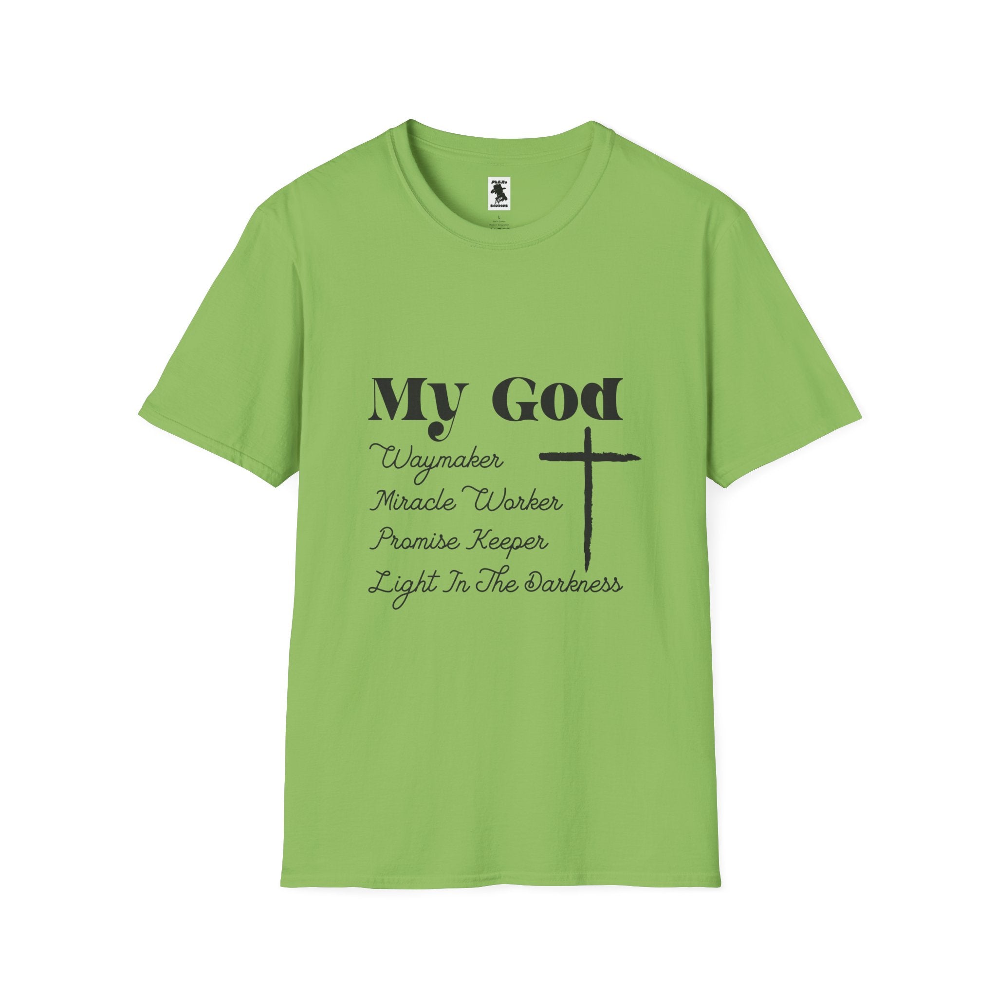 Inspirational Christian T-Shirt - My God Waymaker, Miracle Worker, Promise Keeper