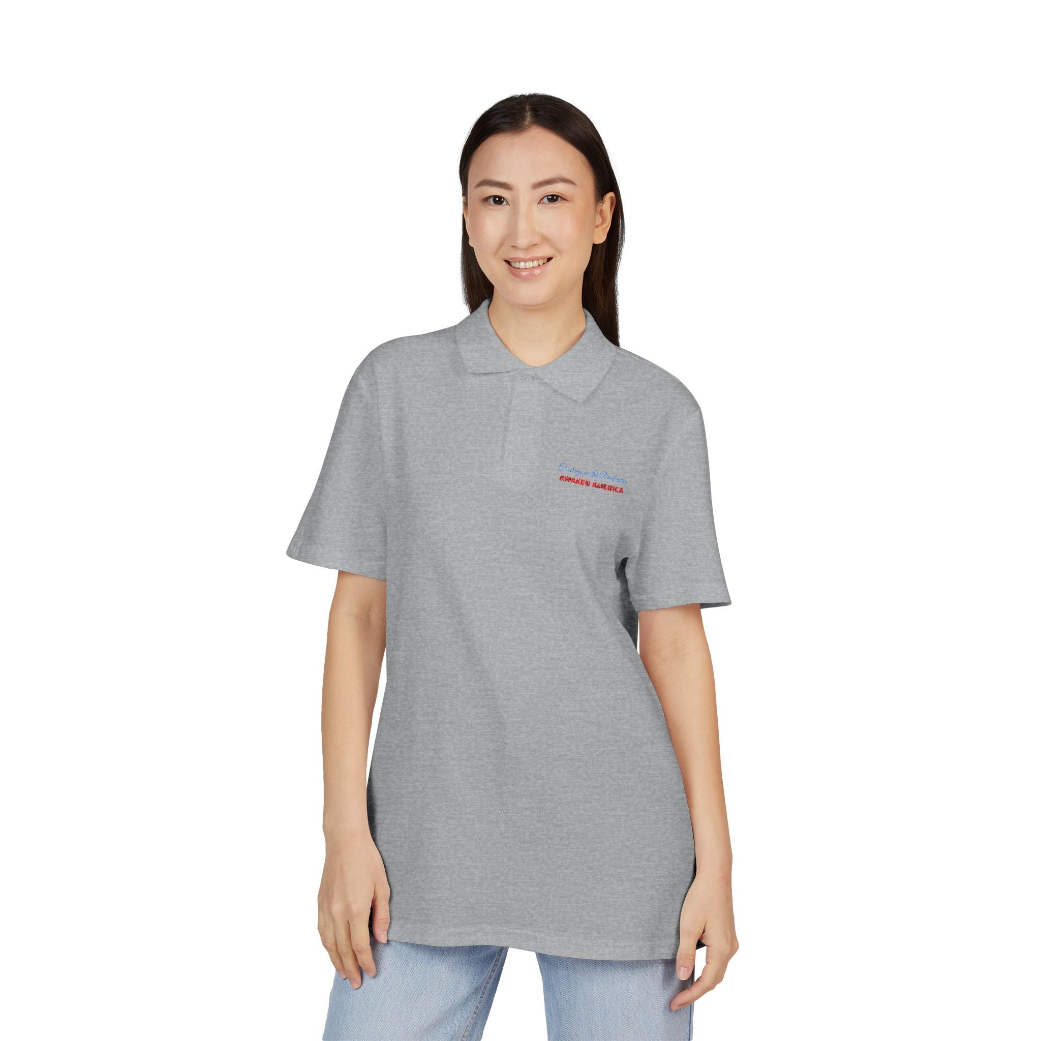 Courage in the Darkness Unisex Embroidered Pique Polo Shirt - Casual Style for Every Occasion, Perfect for Men and Women, Summer Apparel, Gift for Dad, Family [...]