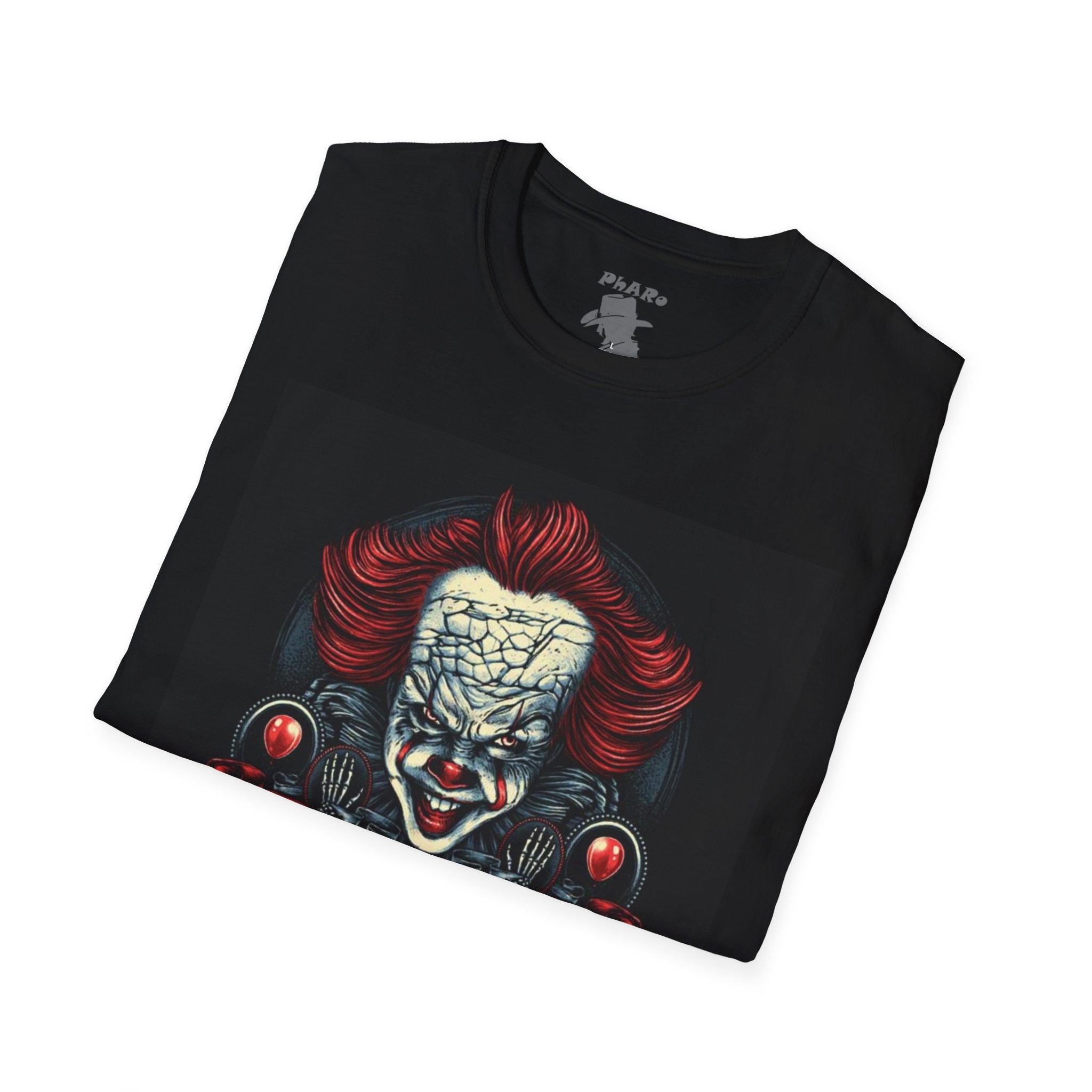 Dancing Clown Graphic Unisex T-Shirt - Perfect for Horror Fans