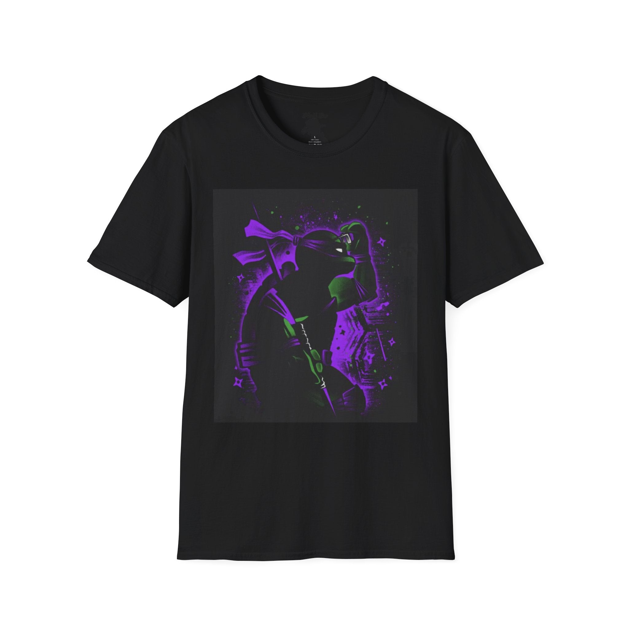 Bold Graphic Unisex T-Shirt - Edgy Design with Purple and Green Elements