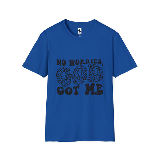 Inspirational Unisex Softstyle T-Shirt | "No Worries, God Got Me"