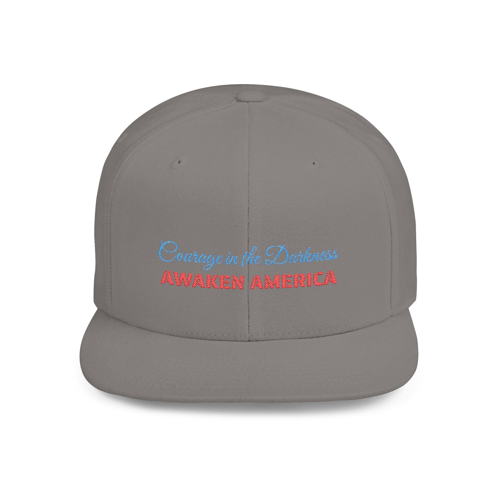 Courage in the Darkness Snapback Hat, Adjustable Cap for Outdoor Events, Casual Streetwear, Gift for Friends, Patriotic Apparel