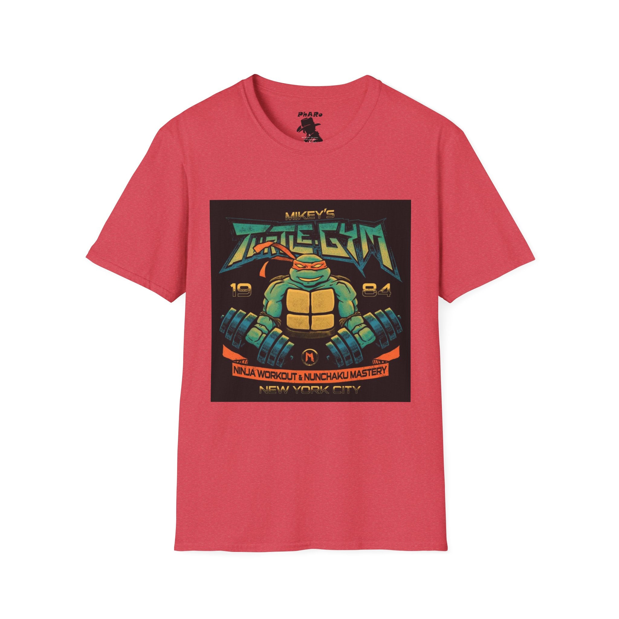Retro Ninja Gym T-Shirt - Vintage 1984 Workout Design