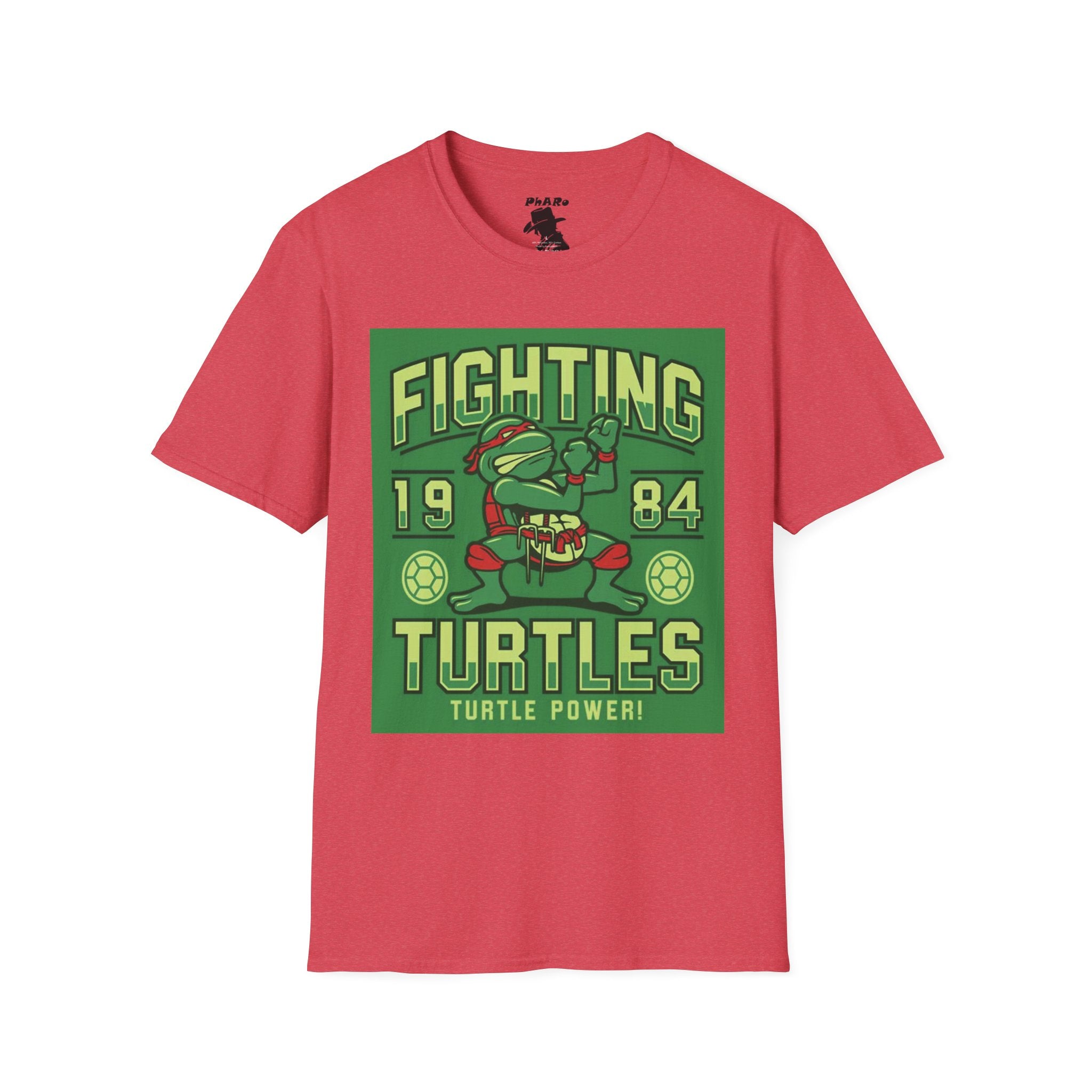 Fighting Turtles Graphic T-Shirt - Turtle Power 1984 Unisex Softstyle