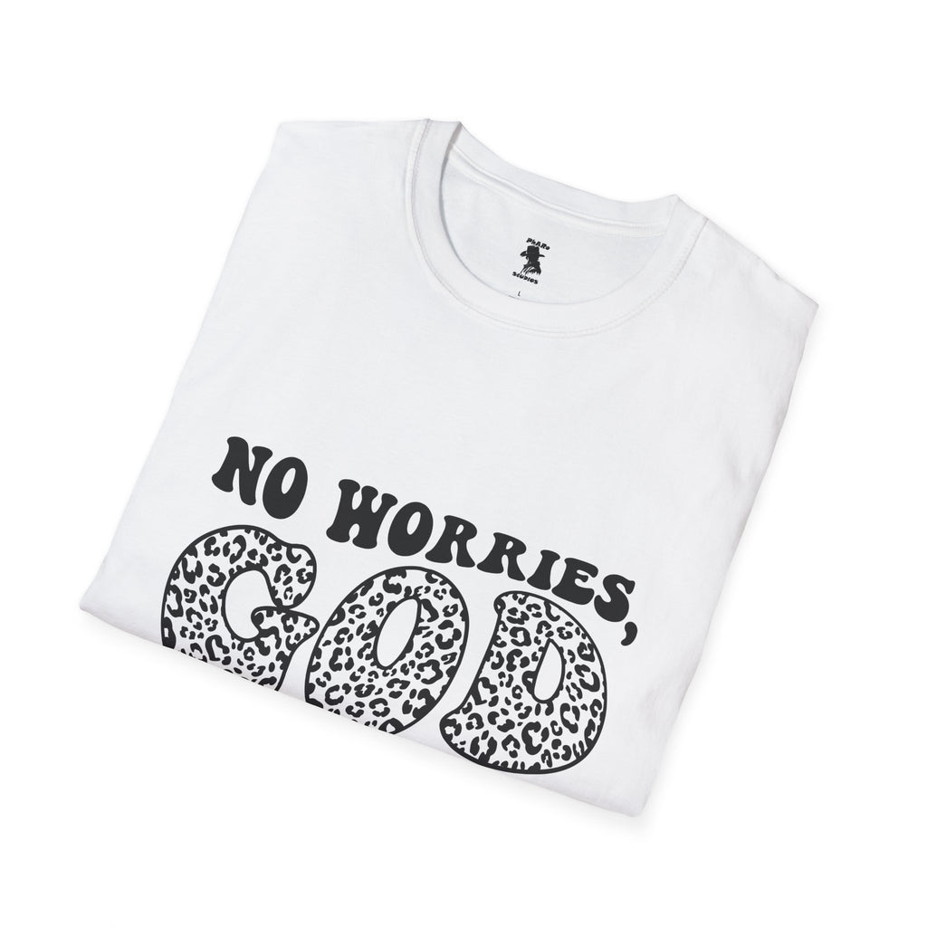 Inspirational Unisex Softstyle T-Shirt | "No Worries, God Got Me"