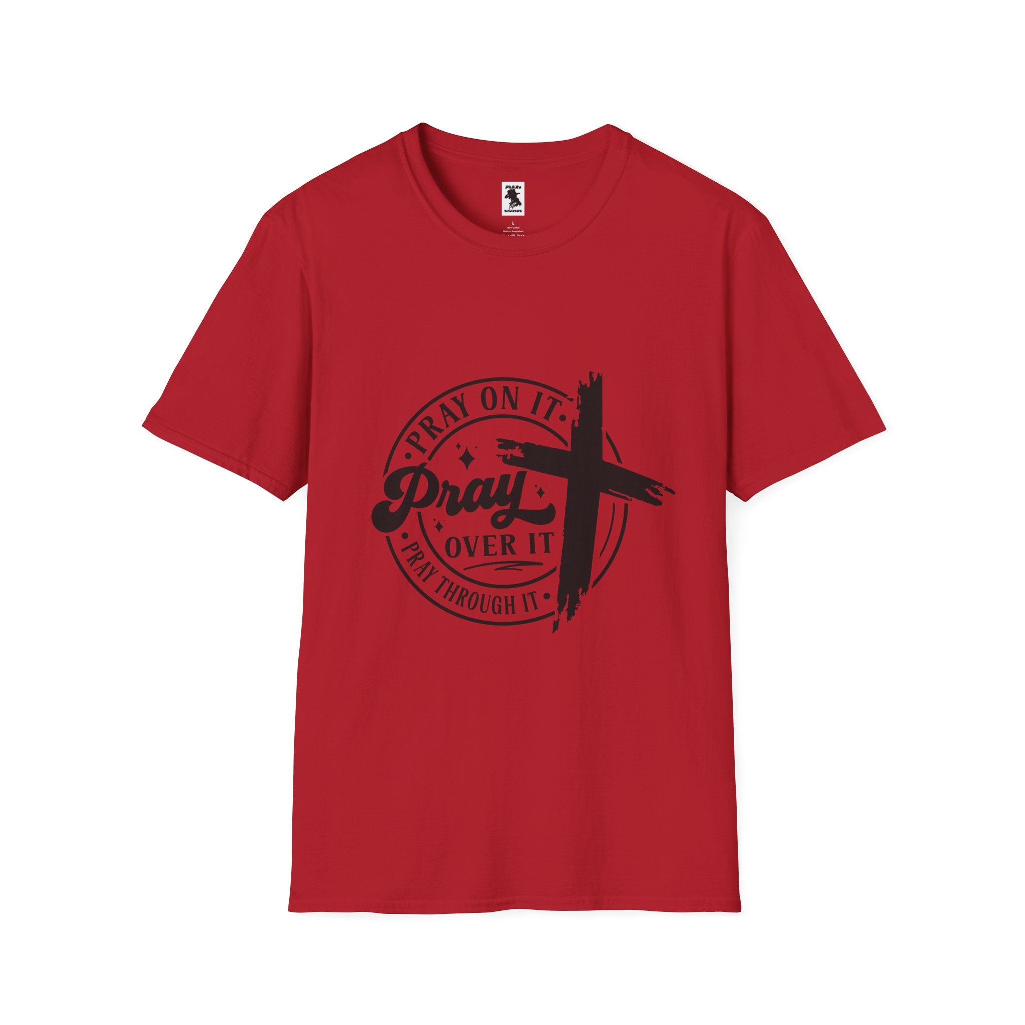Inspirational Unisex Softstyle T-Shirt - "Pray On It, Pray Through It"