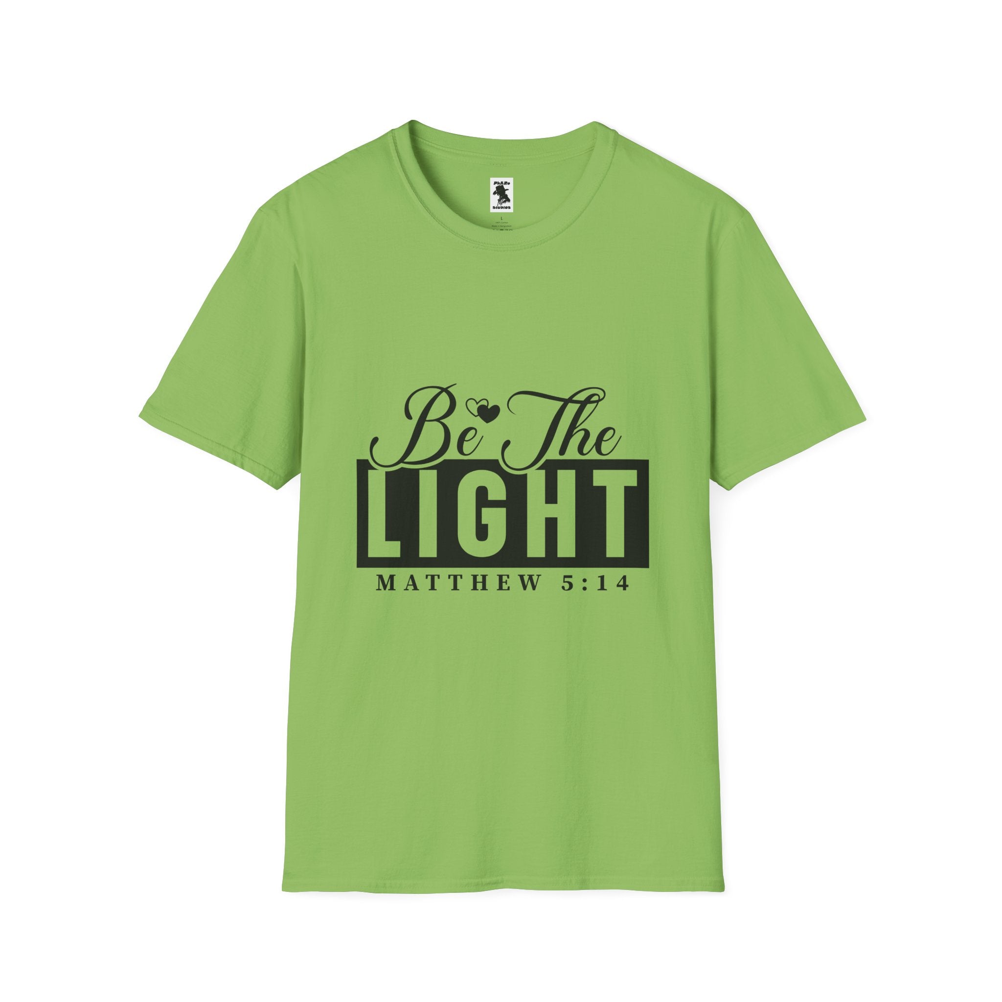 Inspirational Unisex Softstyle T-Shirt - 'Be The Light' Matthew 5:14