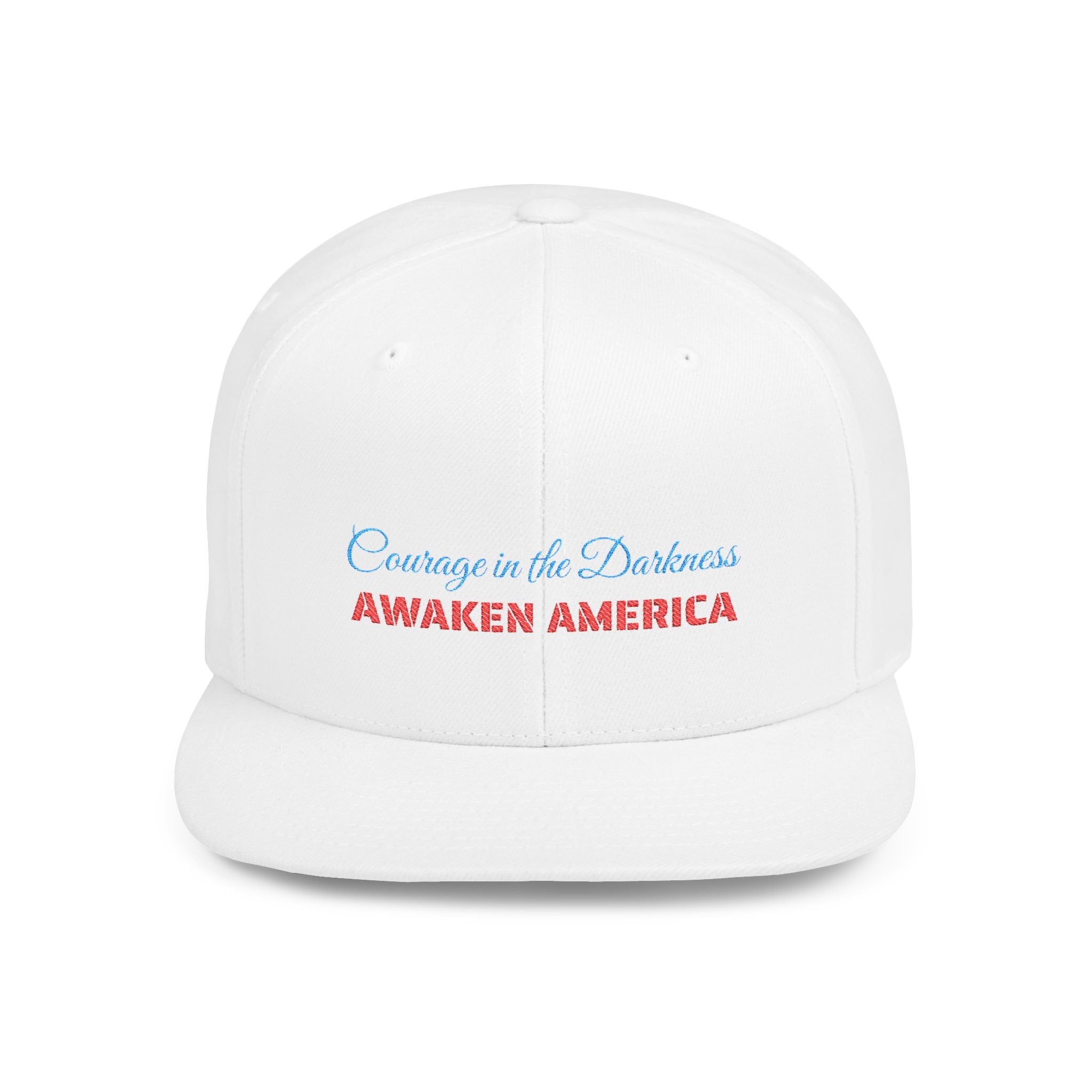 Courage in the Darkness Snapback Hat, Adjustable Cap for Outdoor Events, Casual Streetwear, Gift for Friends, Patriotic Apparel