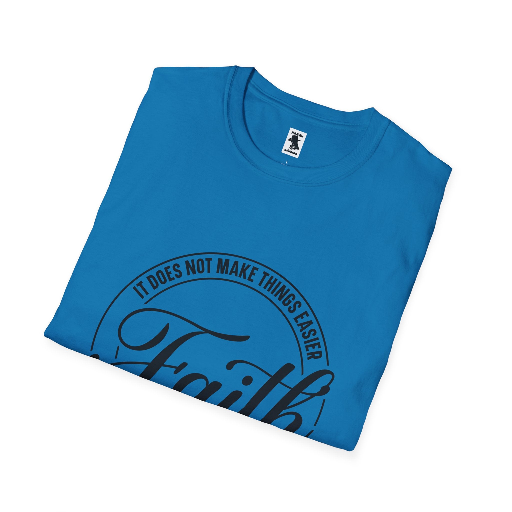 Inspirational Faith T-Shirt - Unisex Softstyle Tee with Luke 1:37 Quote