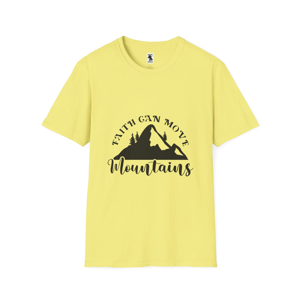 Inspirational Unisex Softstyle T-Shirt - 'Faith Can Move Mountains'