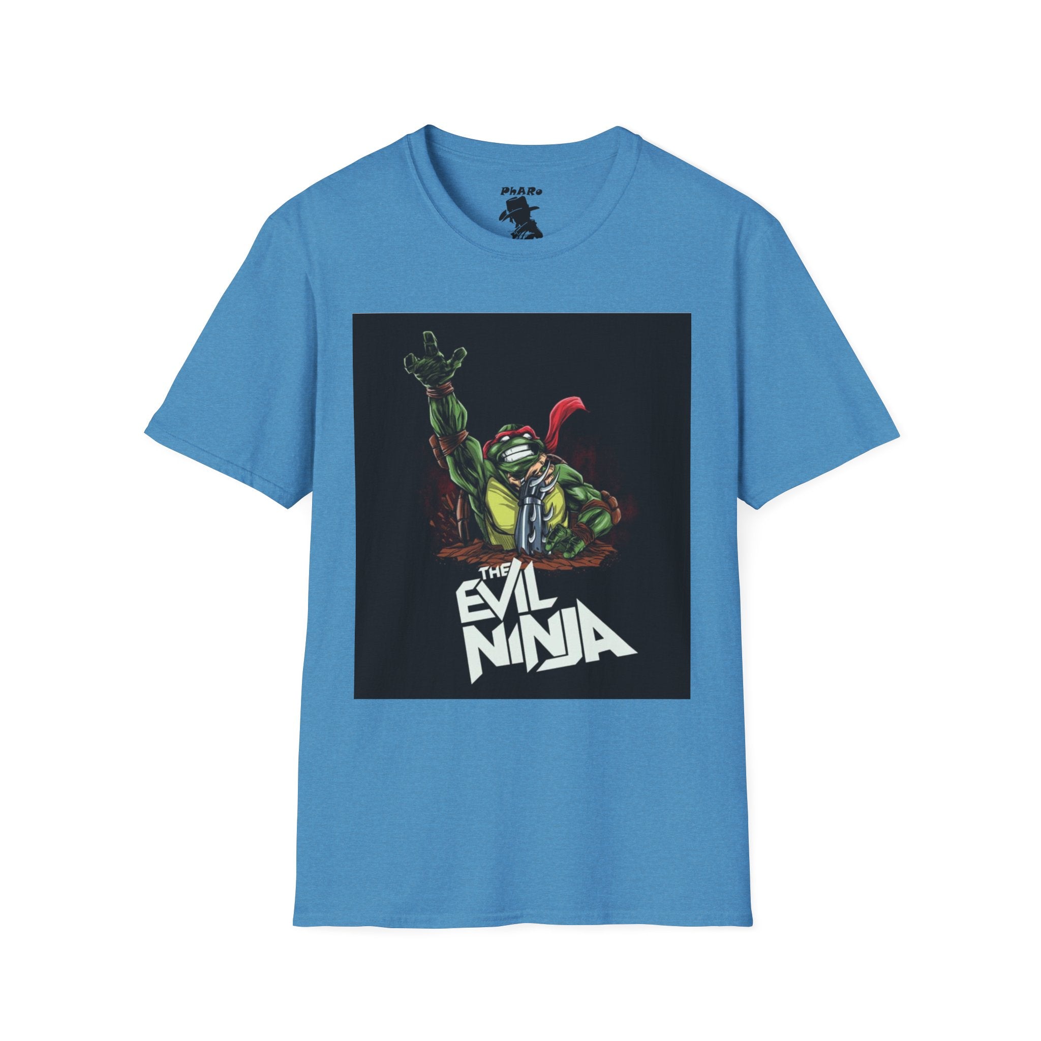 Evil Ninja Graphic T-Shirt - Unisex Softstyle Tee for Comic Enthusiasts