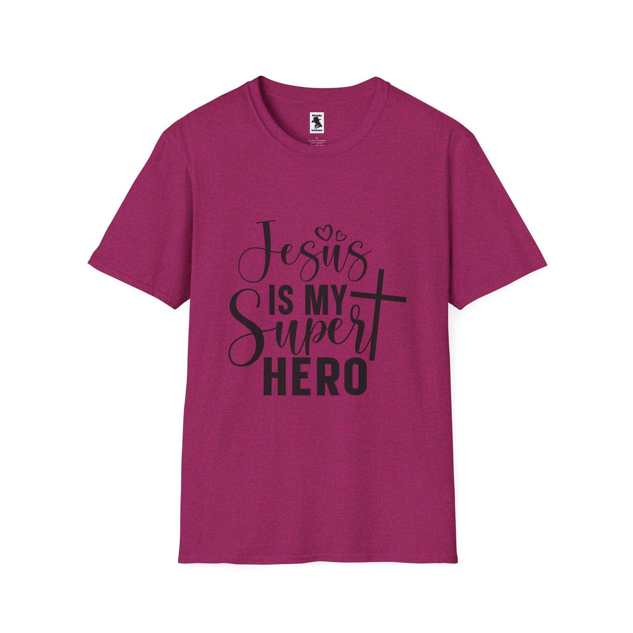 Unisex Softstyle T-Shirt - 'Jesus is My Superhero' Inspirational Tee