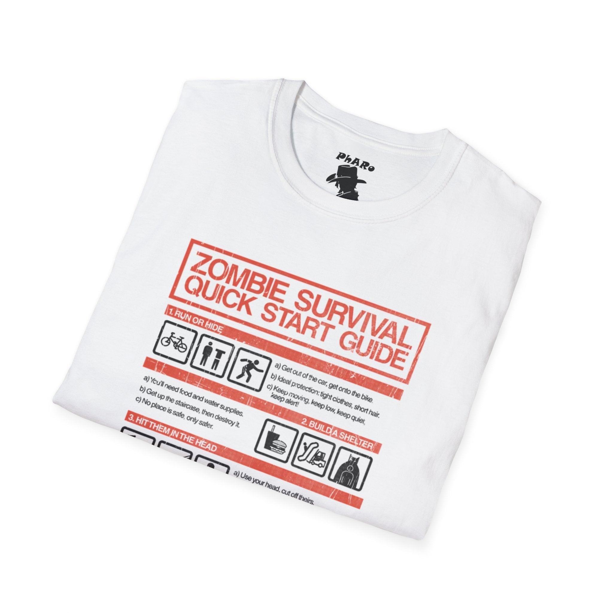 Zombie Survival Quick Start Guide T-Shirt - Unisex Softstyle
