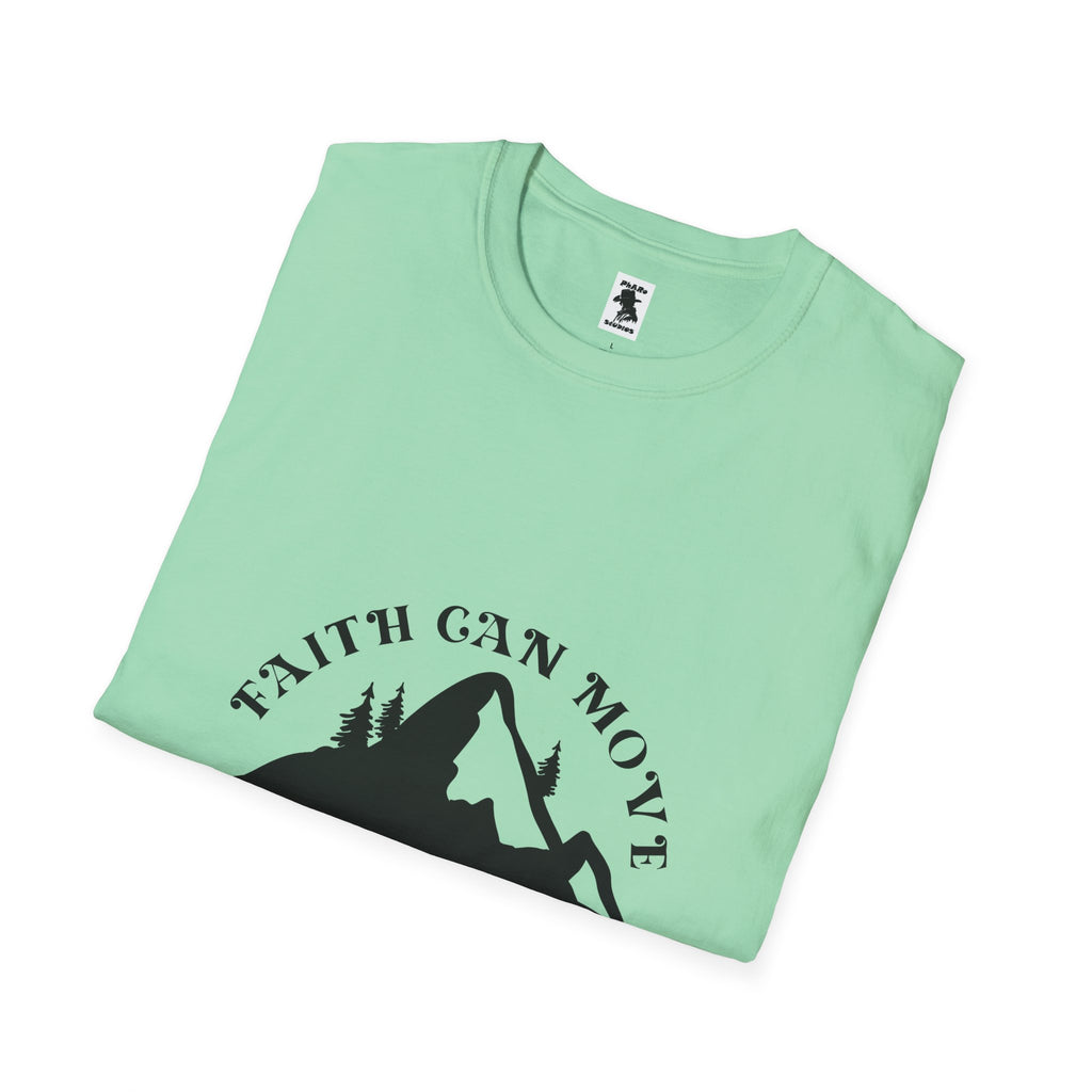 Inspirational Unisex Softstyle T-Shirt - 'Faith Can Move Mountains'