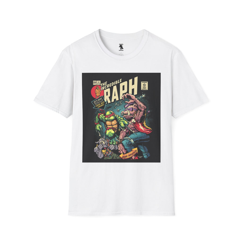 Unisex Softstyle T-Shirt - Retro Comic Raph Design