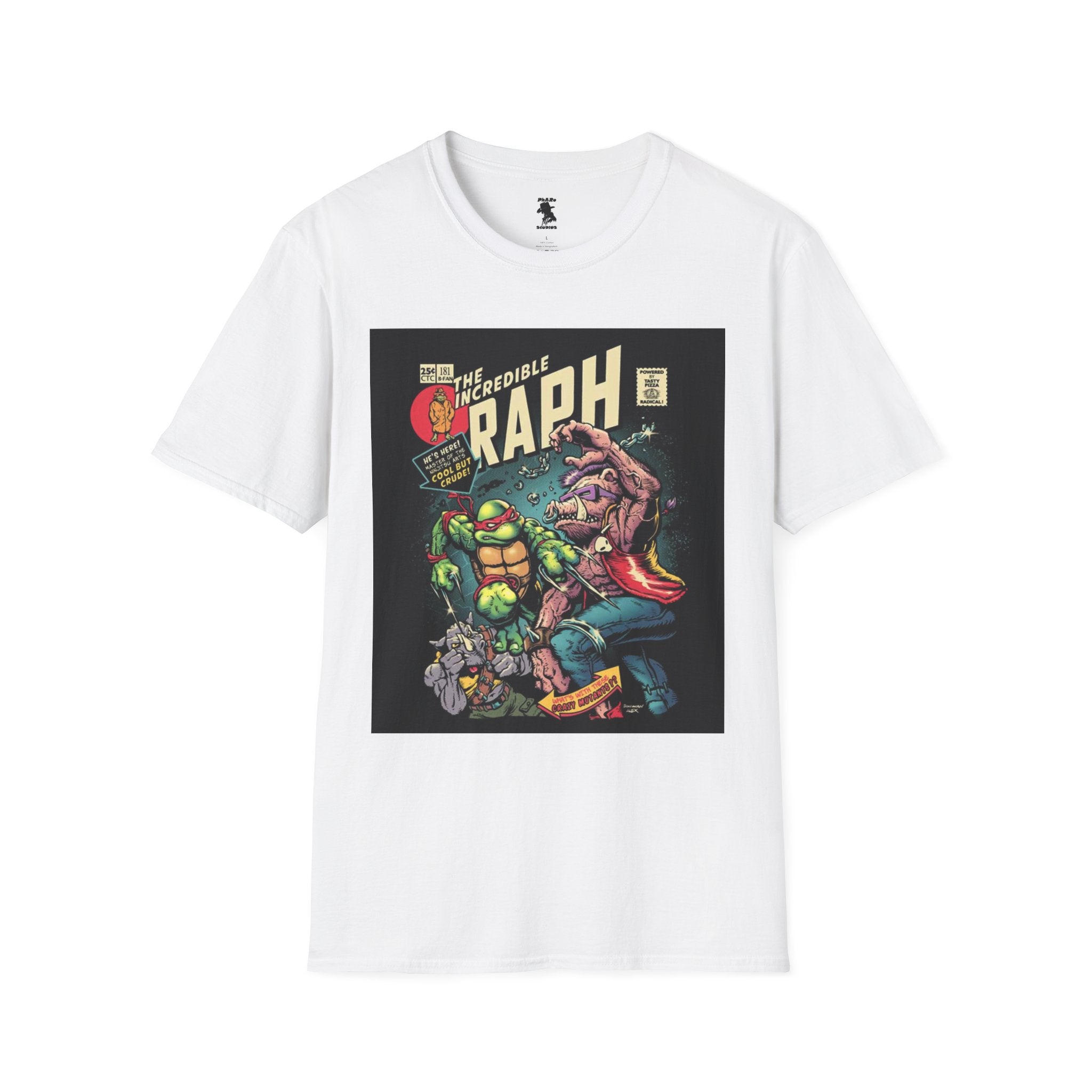 Unisex Softstyle T-Shirt - Retro Comic Raph Design