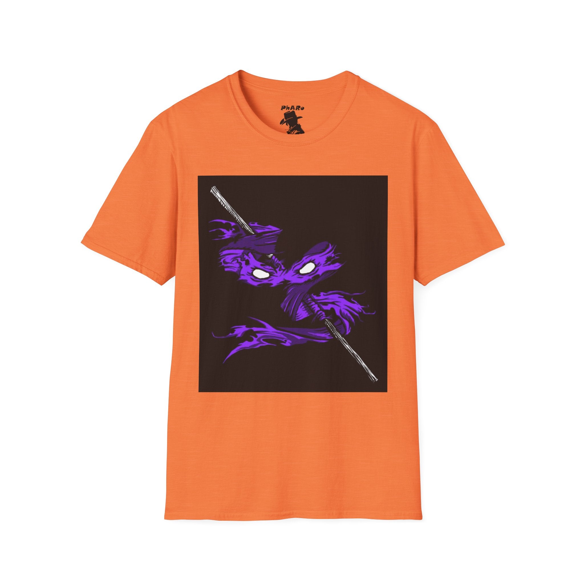 Unisex Softstyle T-Shirt - Bold Purple Turtle Graphic Design