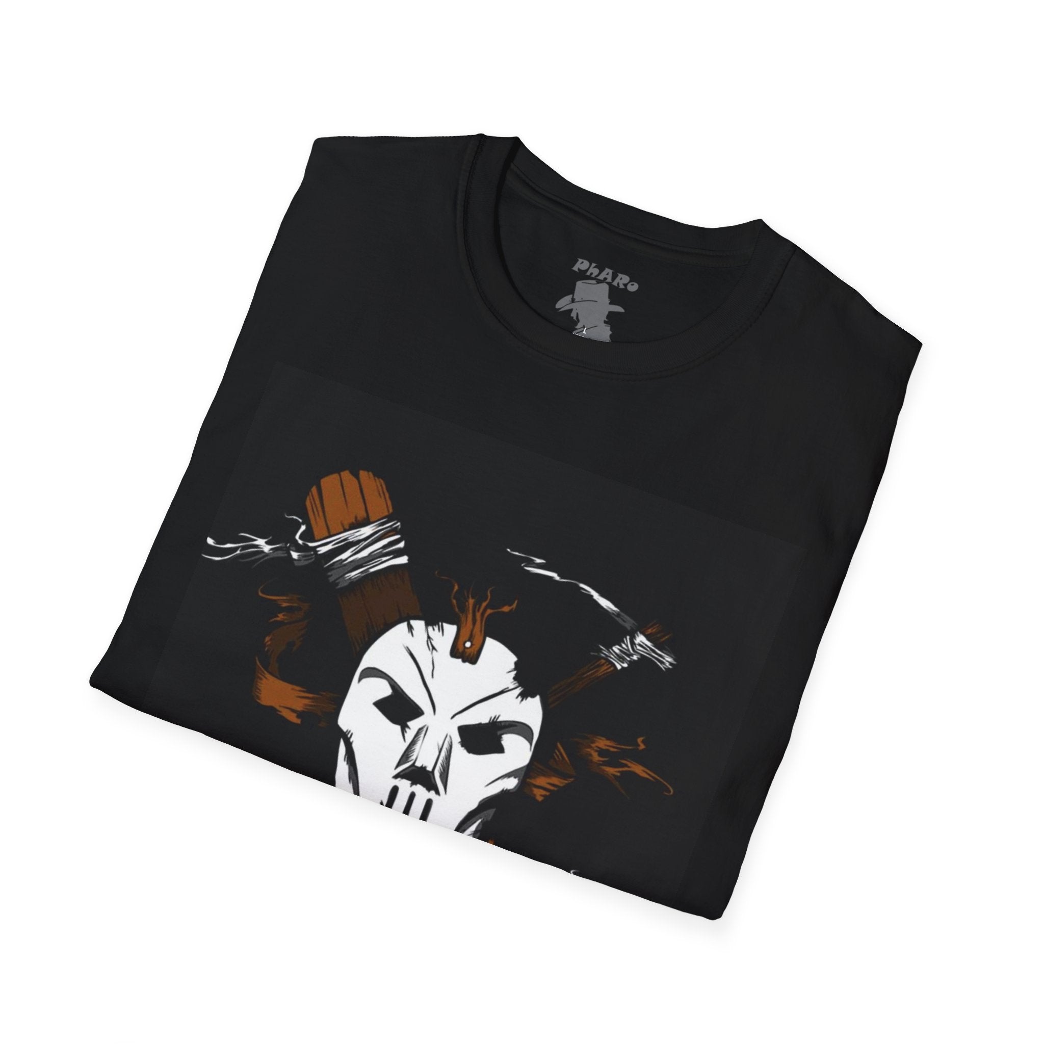 Unisex Softstyle T-Shirt - Bold Casey Jones Hockey Mask Design