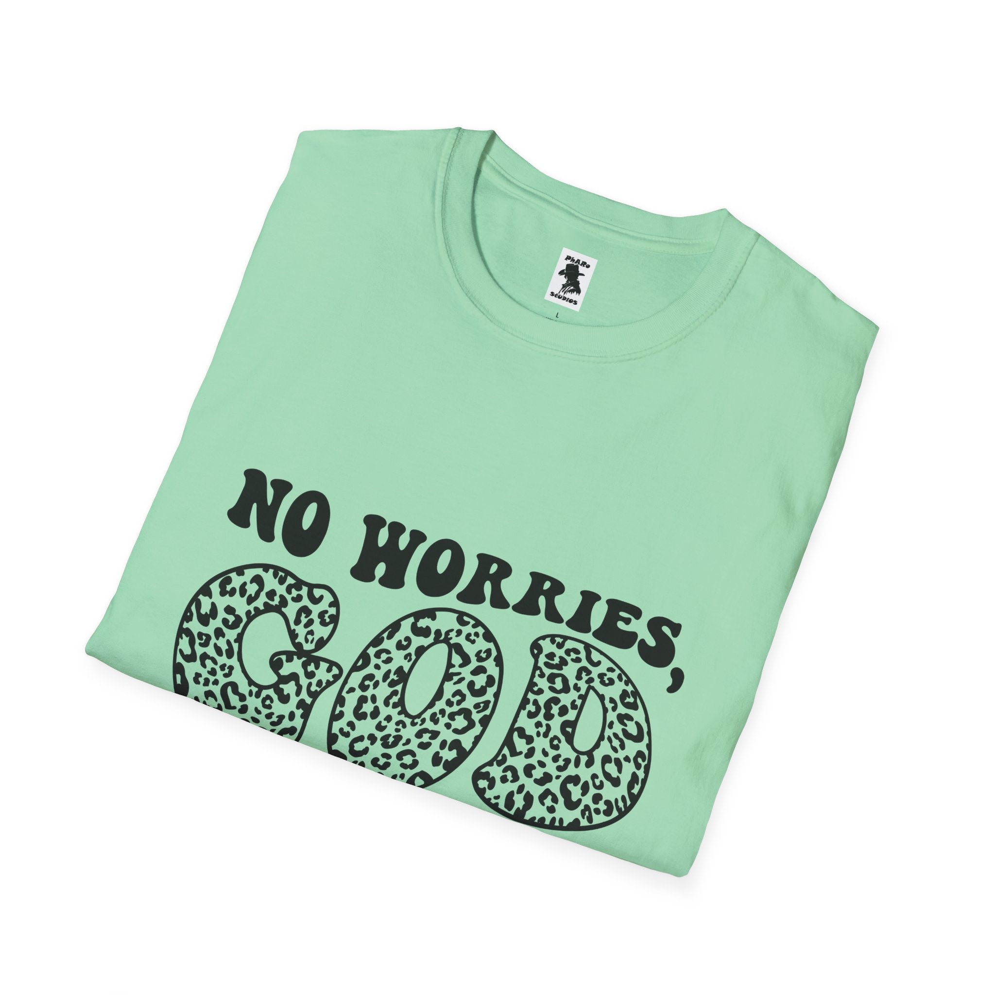 Inspirational Unisex Softstyle T-Shirt | "No Worries, God Got Me"