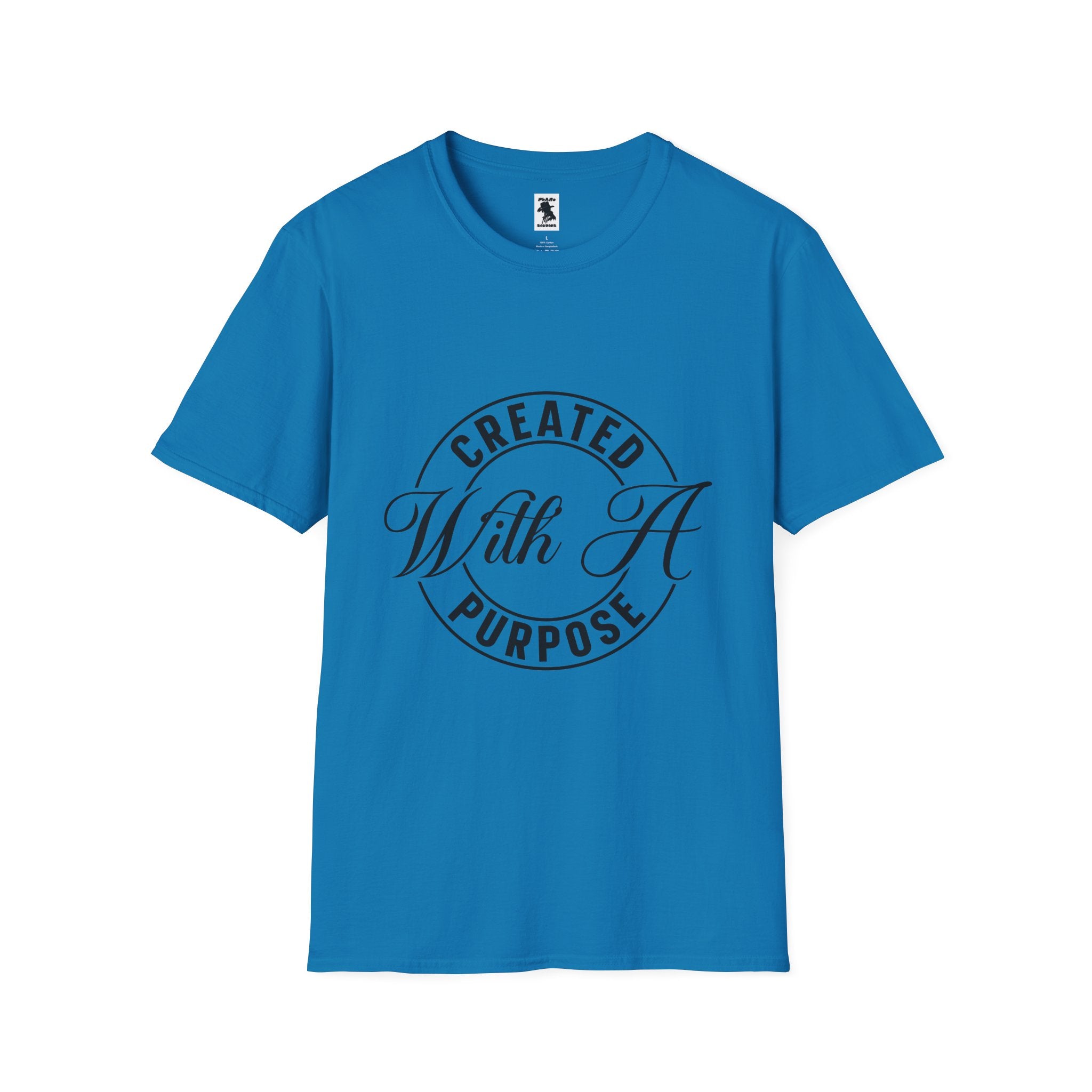 Inspirational Unisex Softstyle T-Shirt - 'Created With A Purpose'