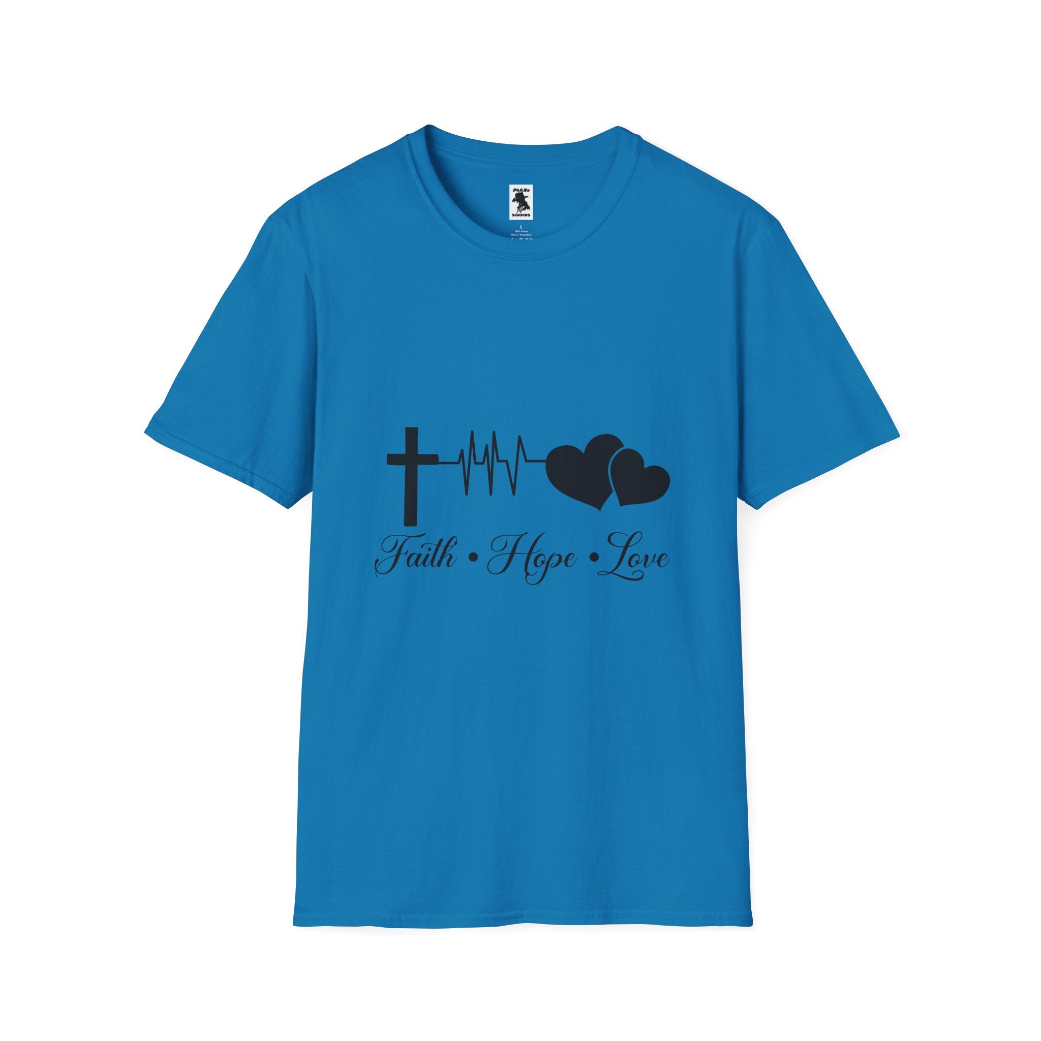 Faith Hope Love Unisex Softstyle T-Shirt - Inspirational Graphic Tee