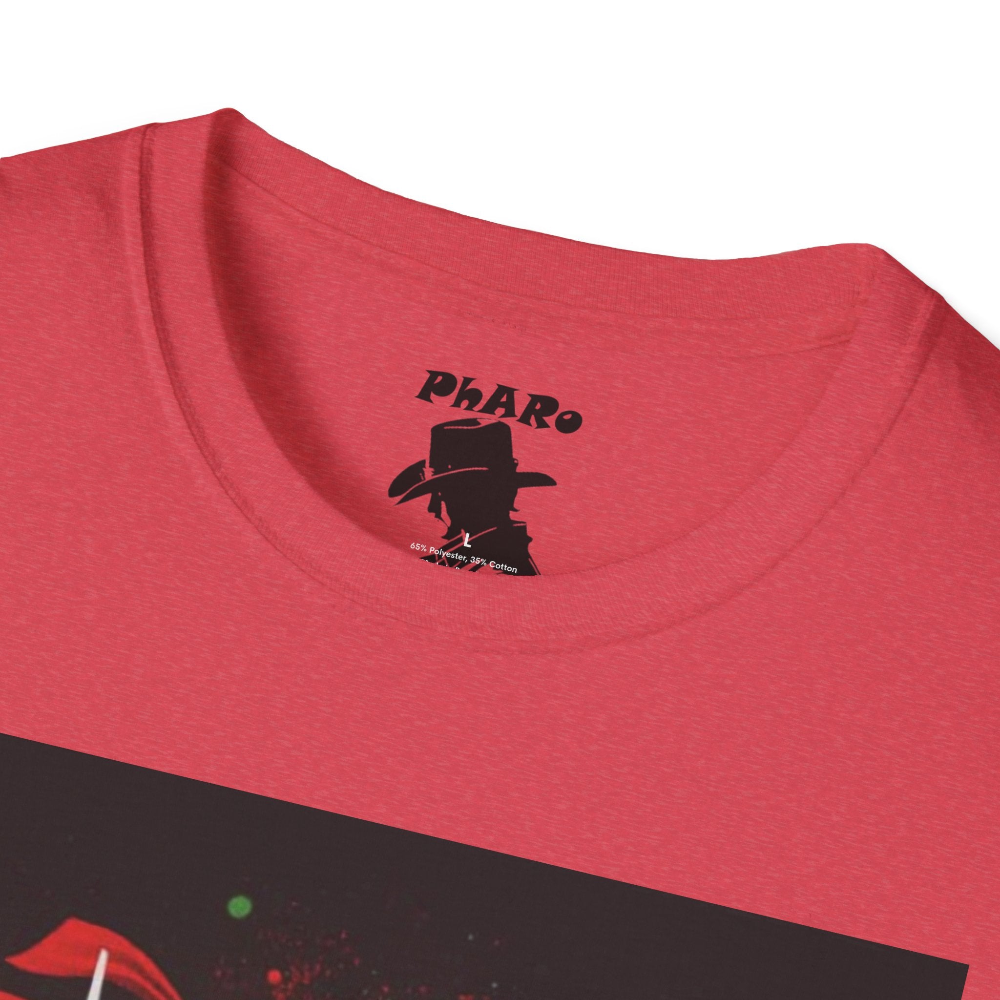 Bold Graphic Unisex T-Shirt - Edgy Design with Red and Green Elements