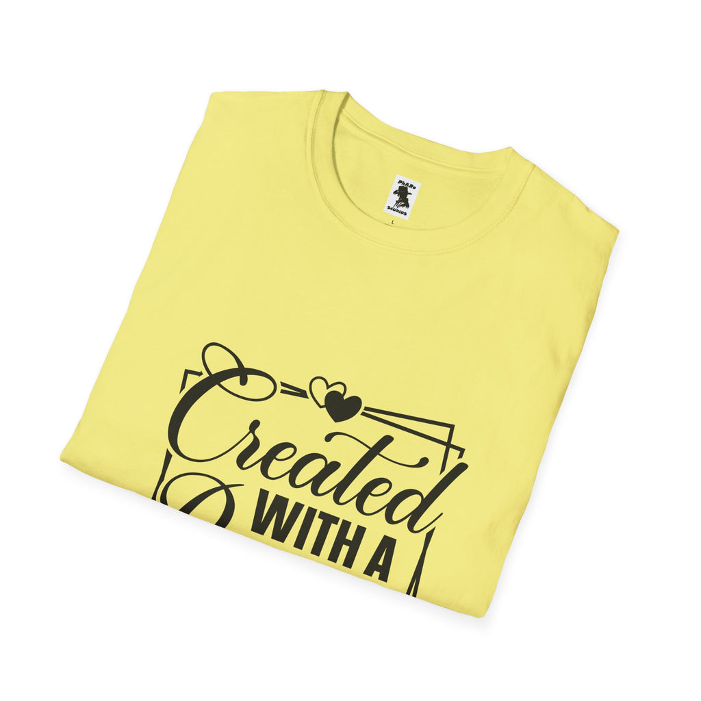 Motivational Unisex Softstyle T-Shirt - "Created with a Purpose"