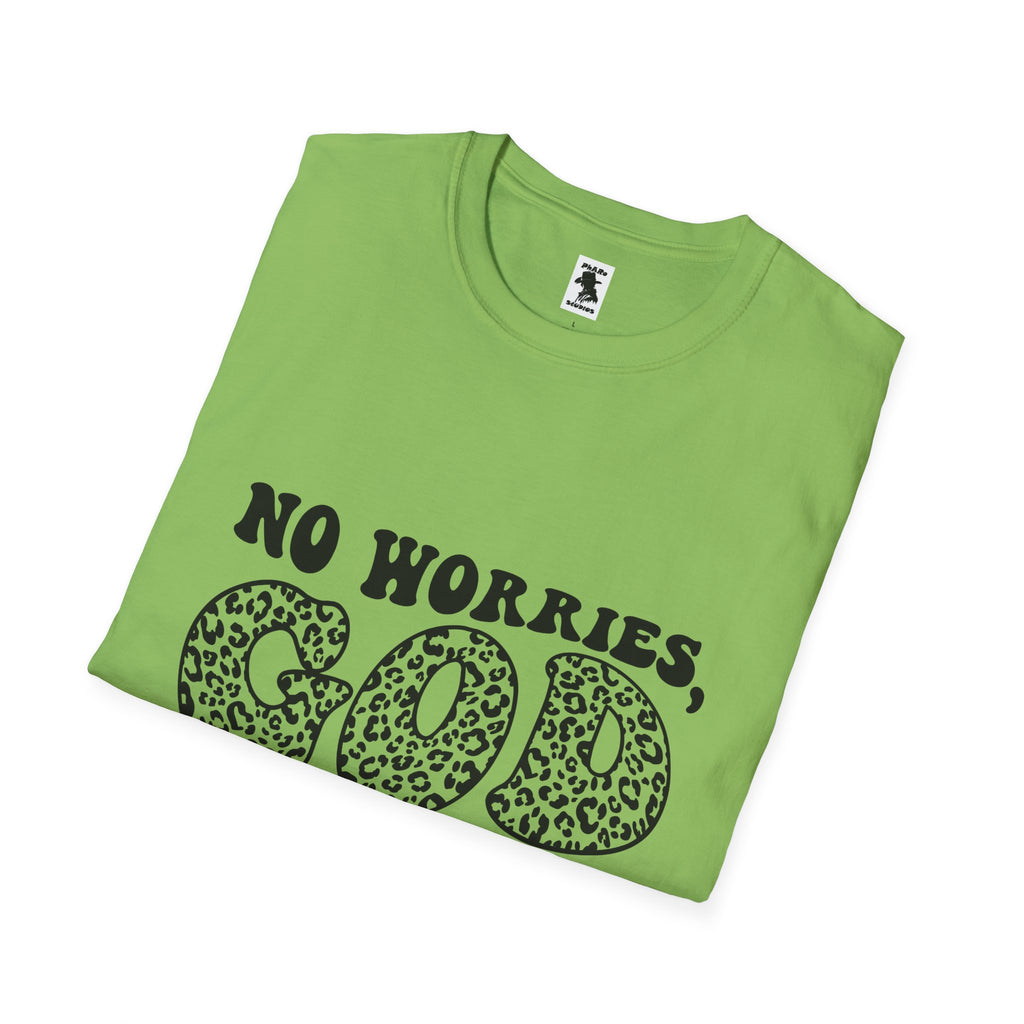 Inspirational Unisex Softstyle T-Shirt | "No Worries, God Got Me"