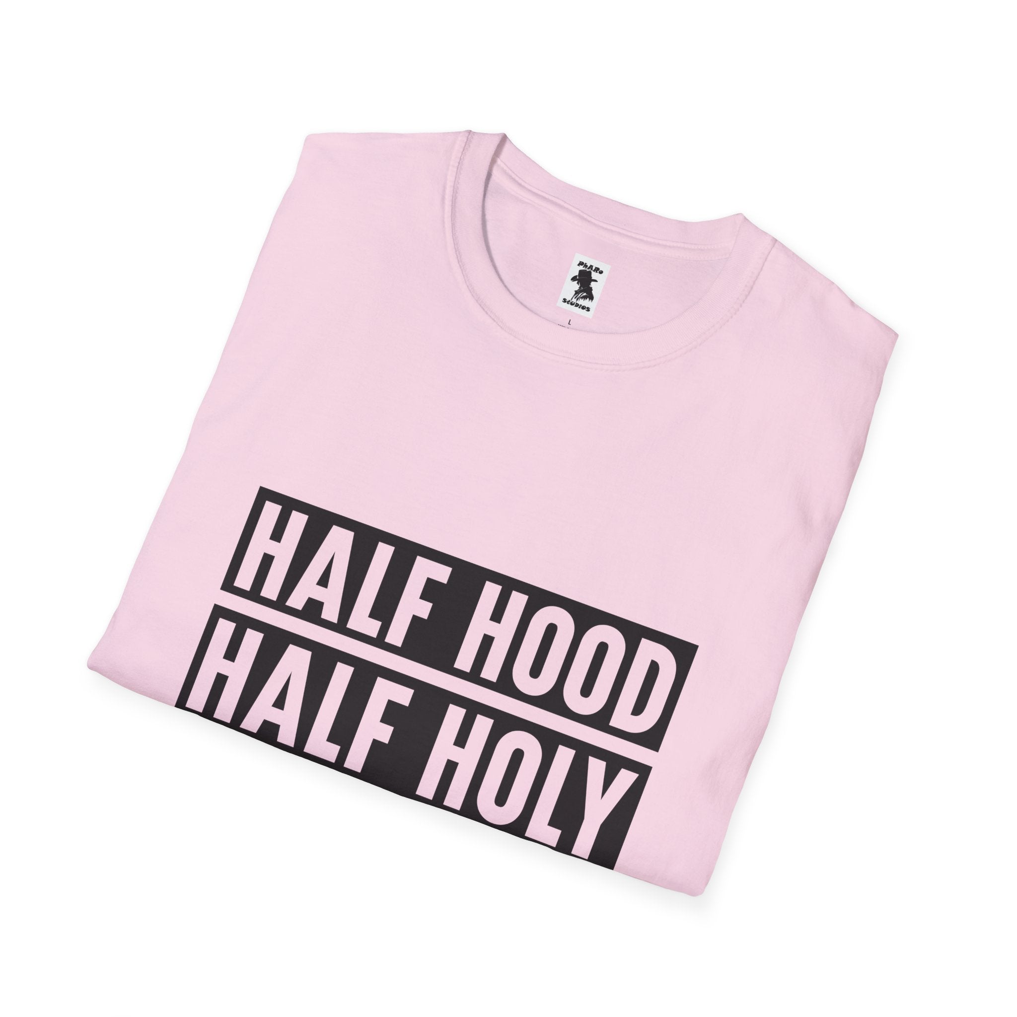 Half Hood Half Holy Unisex Softstyle T-Shirt - Pray with Me Graphic Tee