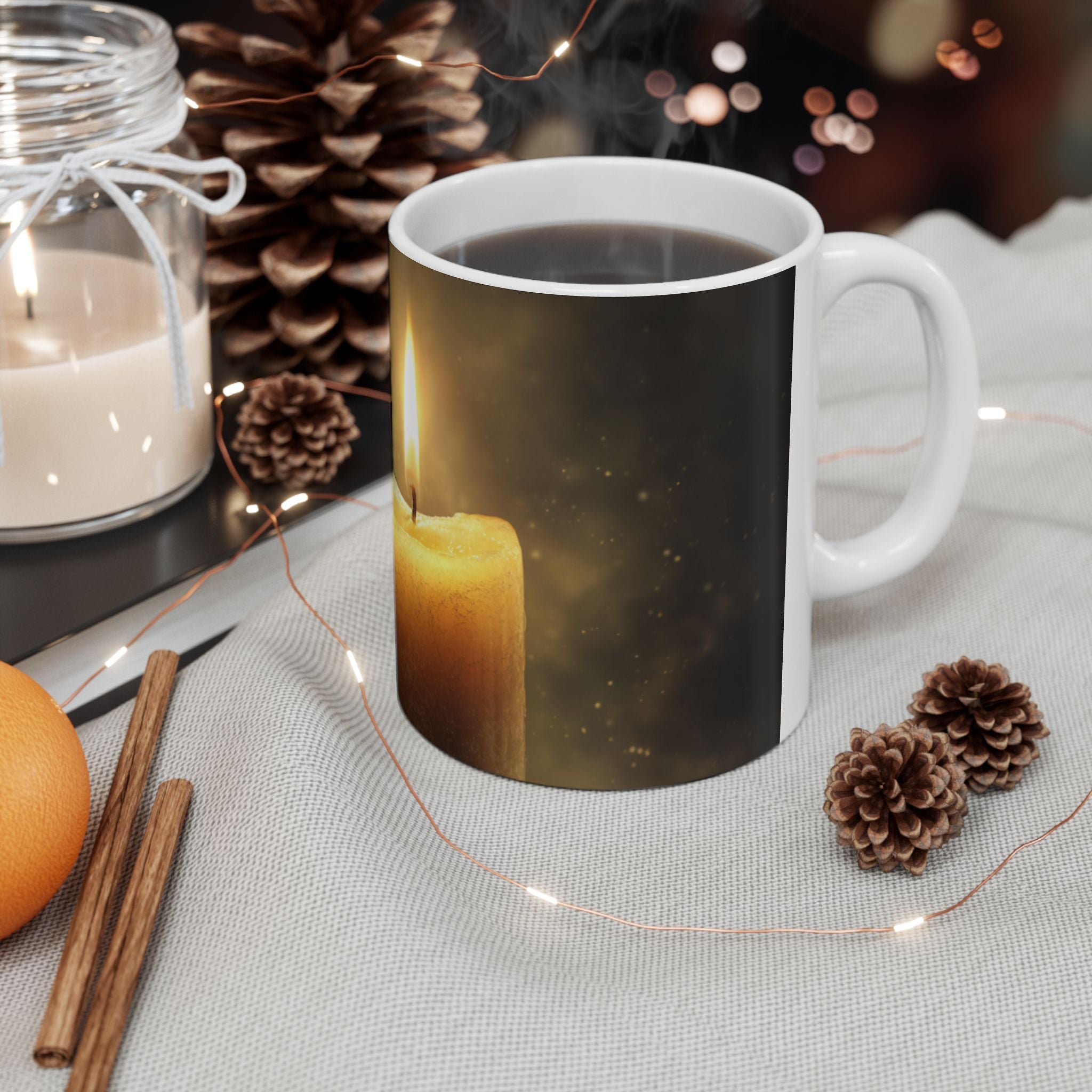 Lightbearer Ceramic Mug, Cozy Drinkware, Perfect for Home Decor, Gift for Coffee Lovers, Warm Atmosphere, Relaxing Moments