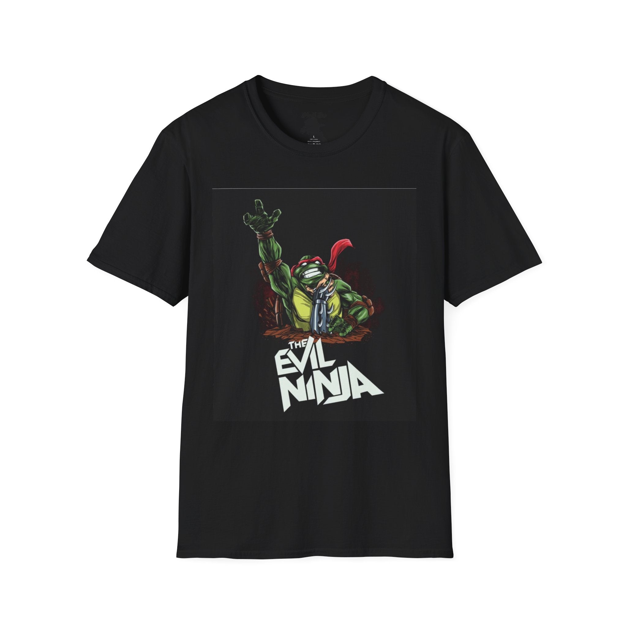 Evil Ninja Graphic T-Shirt - Unisex Softstyle Tee for Comic Enthusiasts