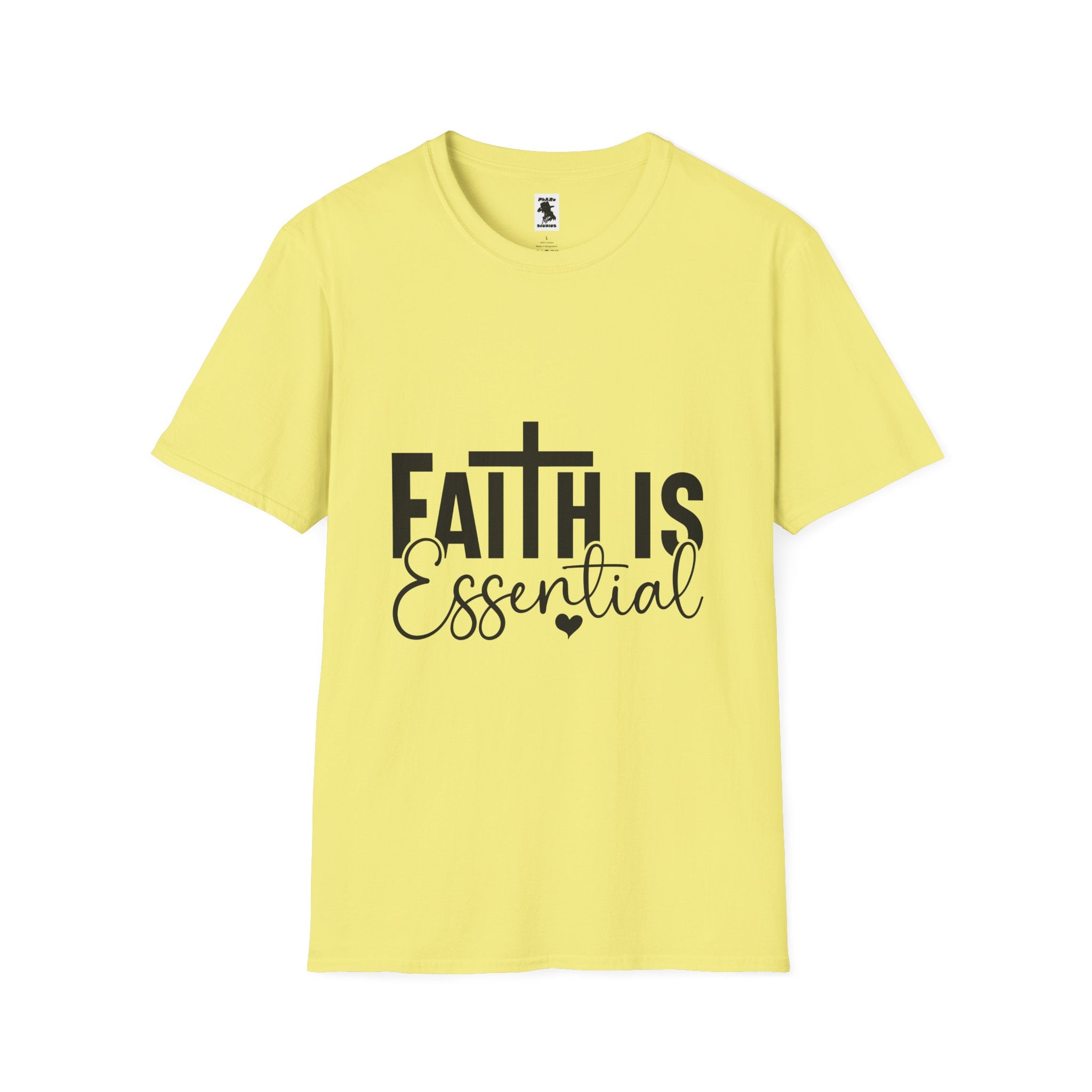 Faith is Essential Unisex Softstyle T-Shirt | Inspirational Tee for Everyday Wear