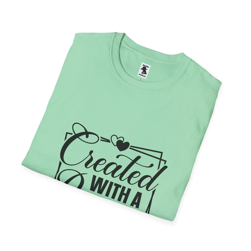 Motivational Unisex Softstyle T-Shirt - "Created with a Purpose"